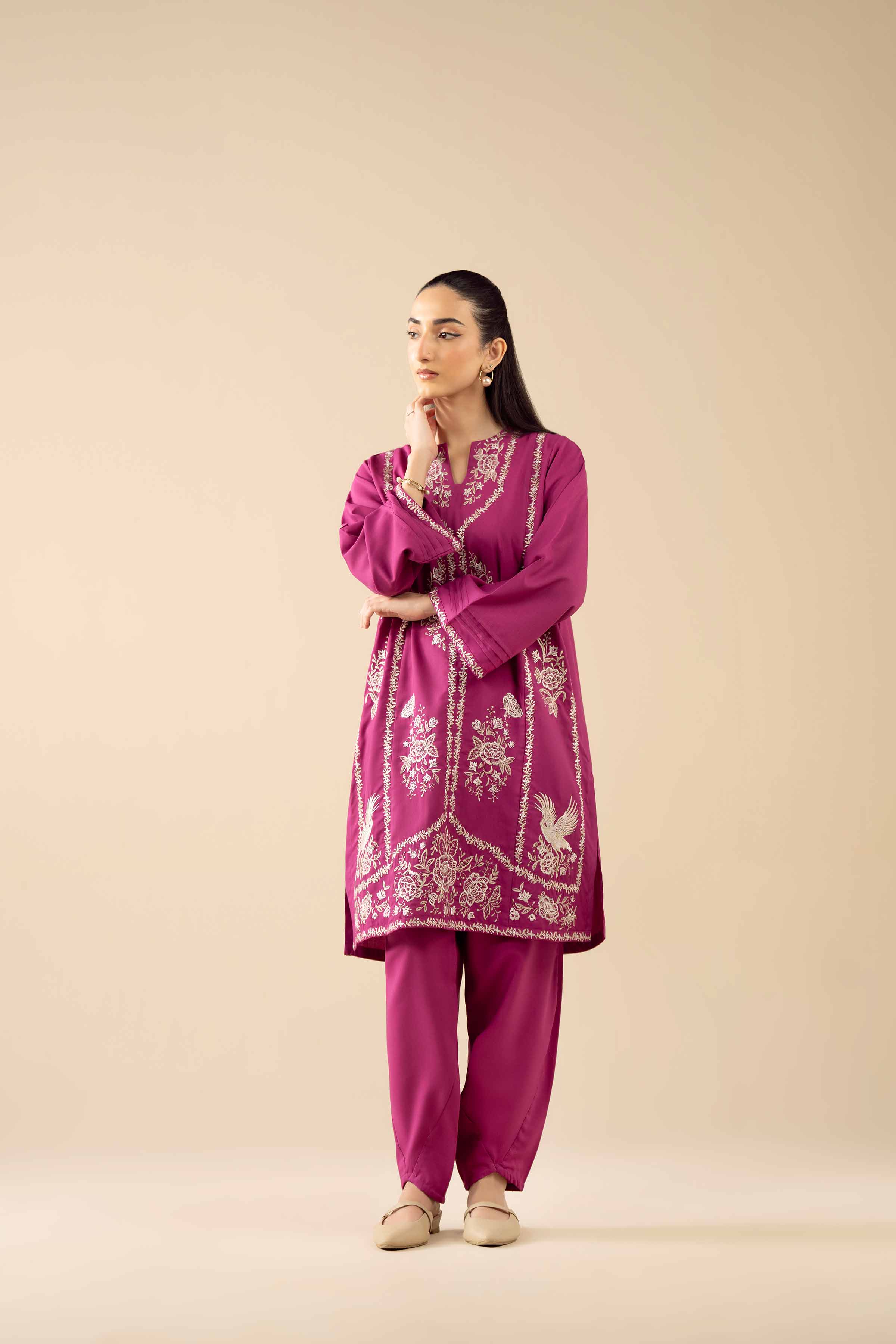2 Piece - Embroidered Suit - PW25-379