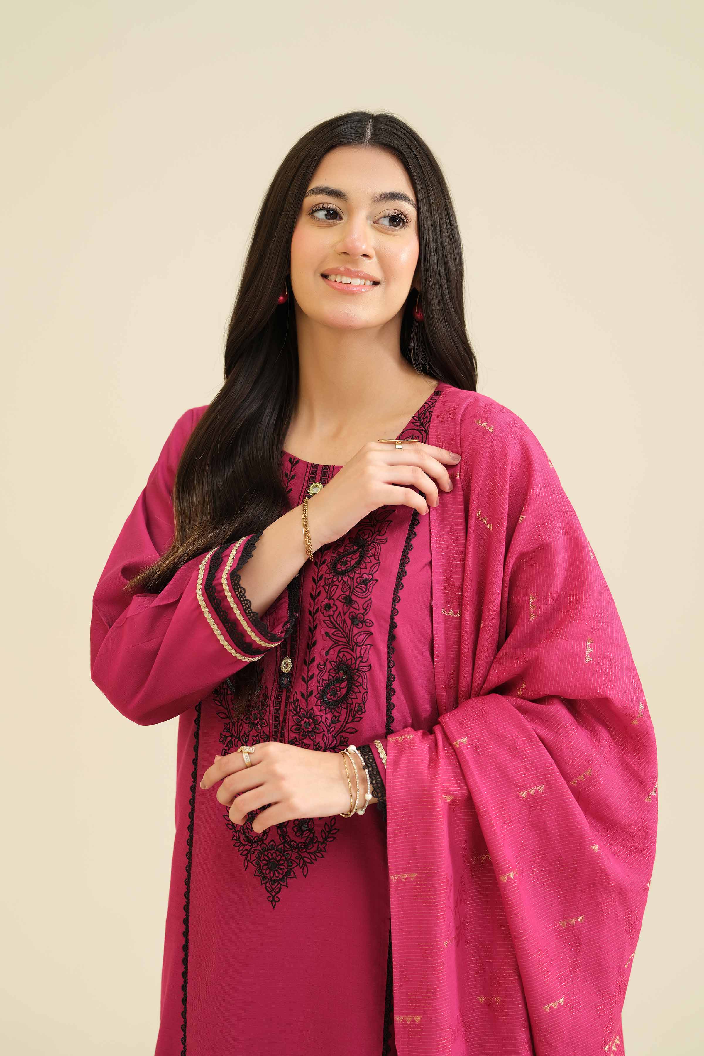 3 Piece - Embroidered Suit - PW25-402