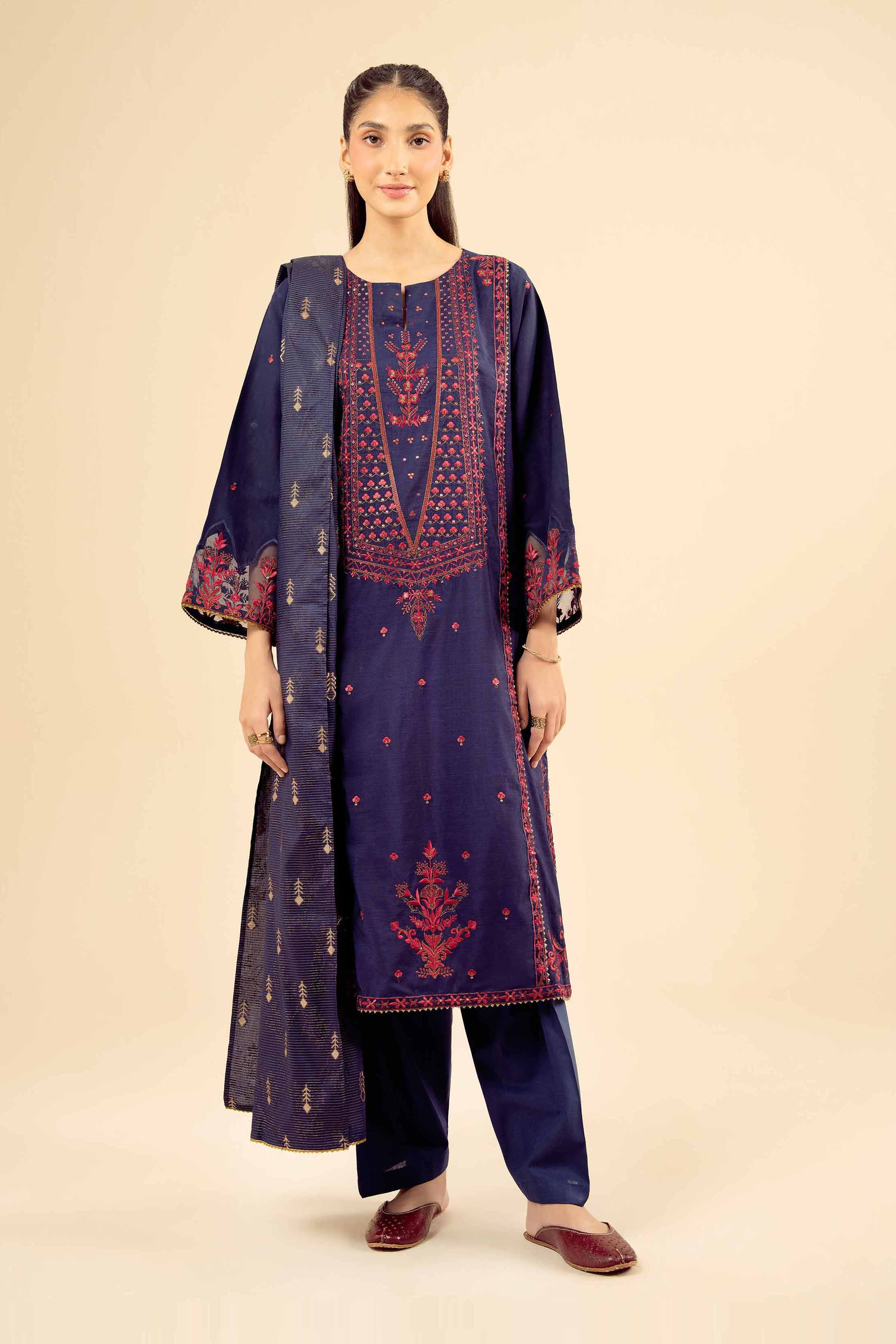 3 Piece - Embroidered Suit - PW25-403