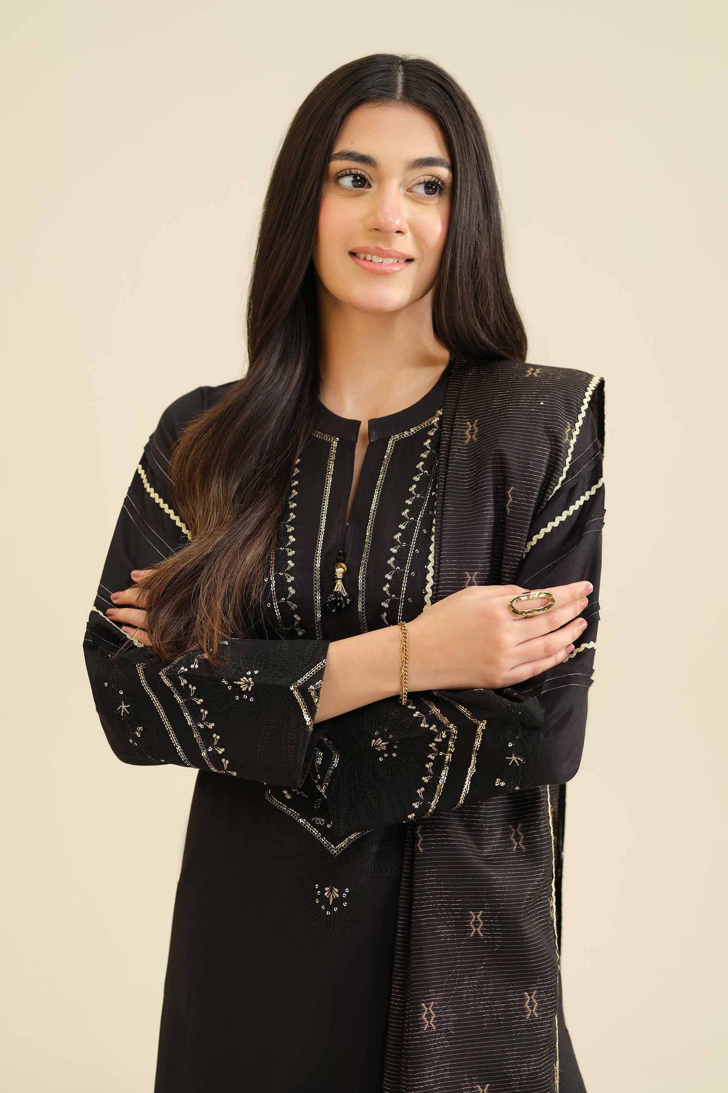 3 Piece - Embroidered Suit - PW25-404