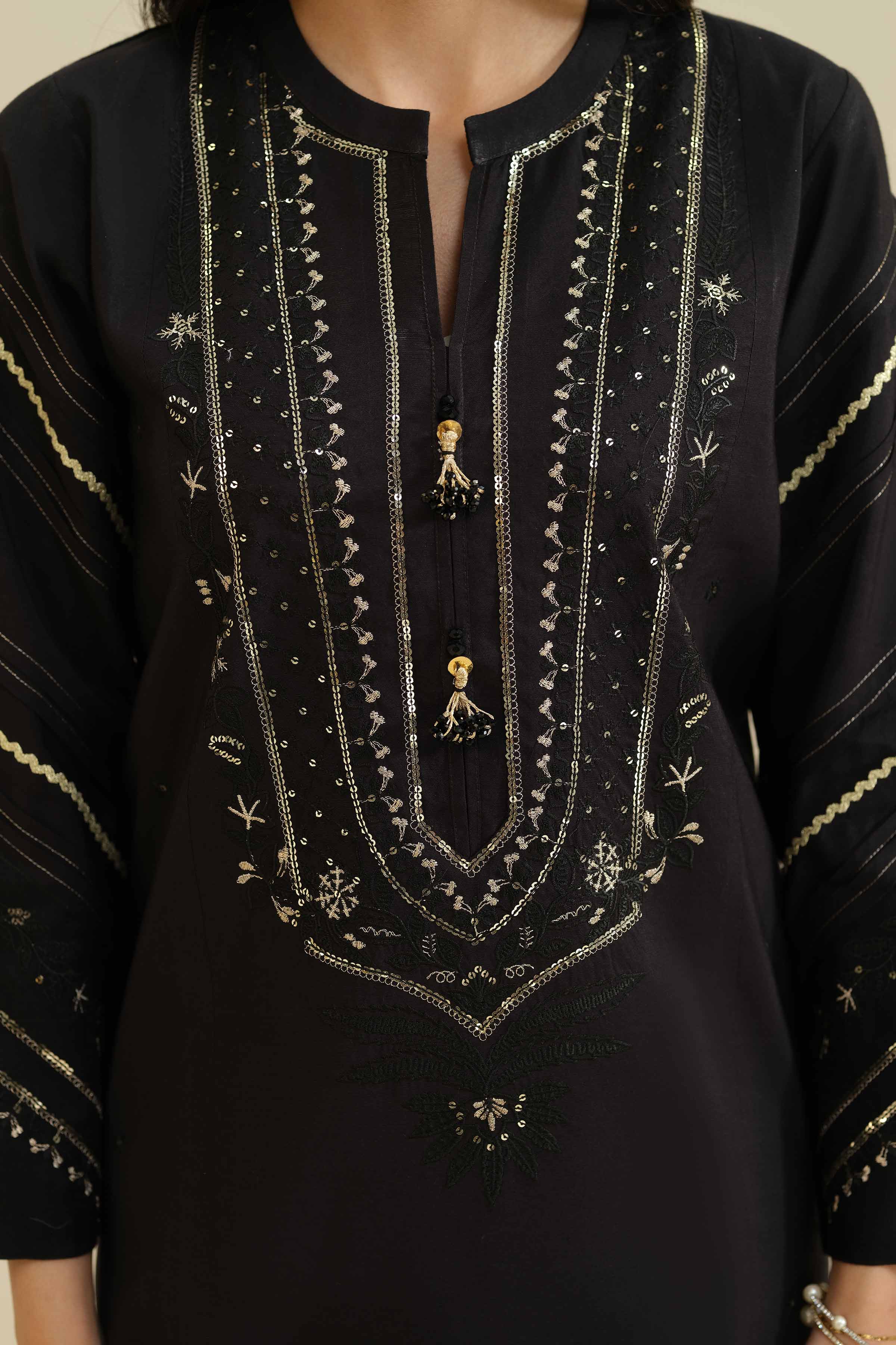 3 Piece - Embroidered Suit - PW25-404