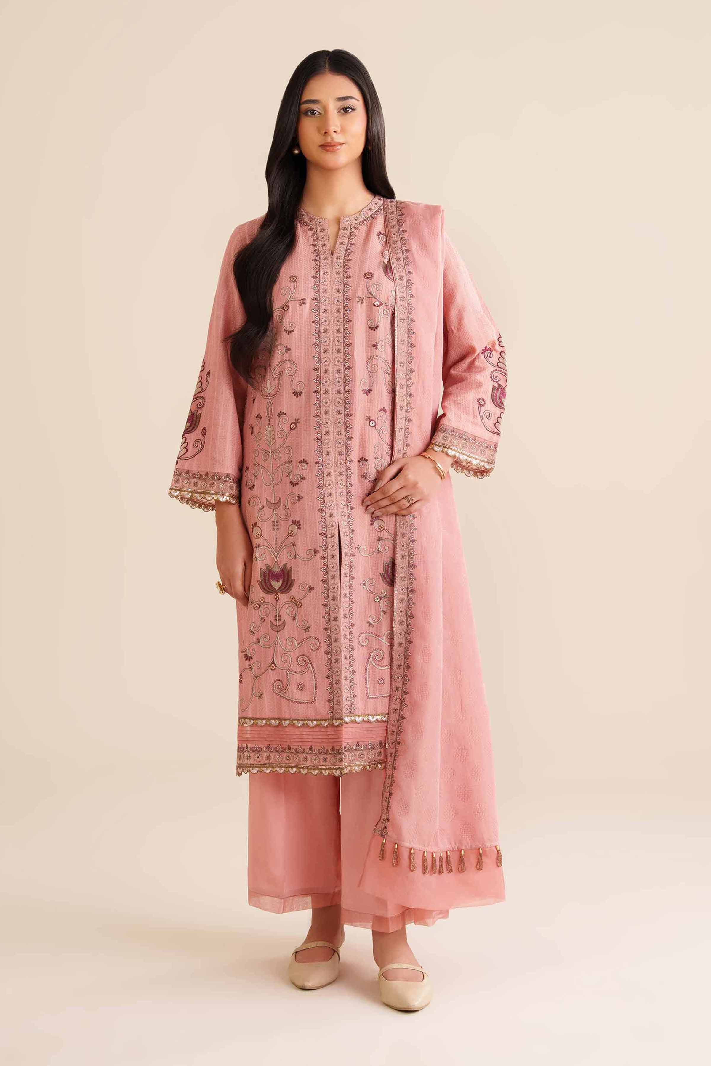 3 Piece - Embroidered Suit - PW25-405