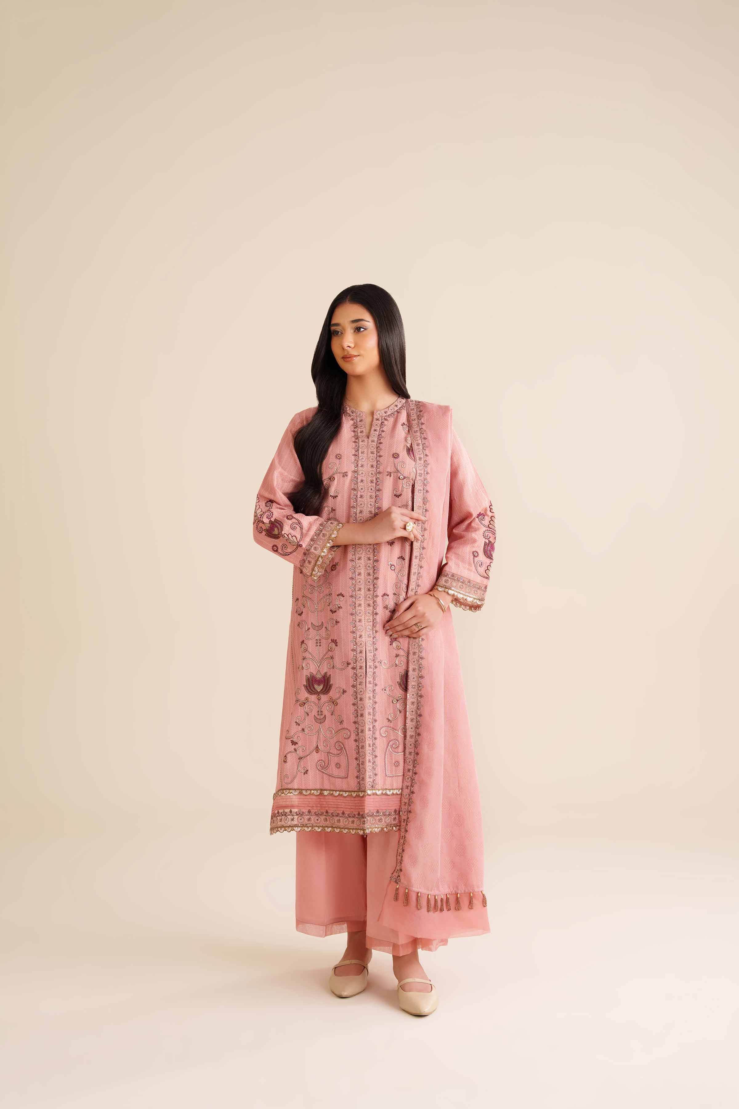 3 Piece - Embroidered Suit - PW25-405