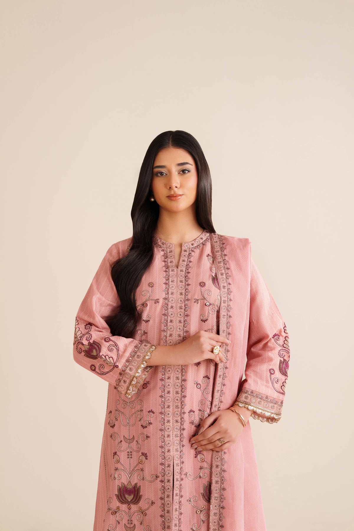 3 Piece - Embroidered Suit - PW25-405