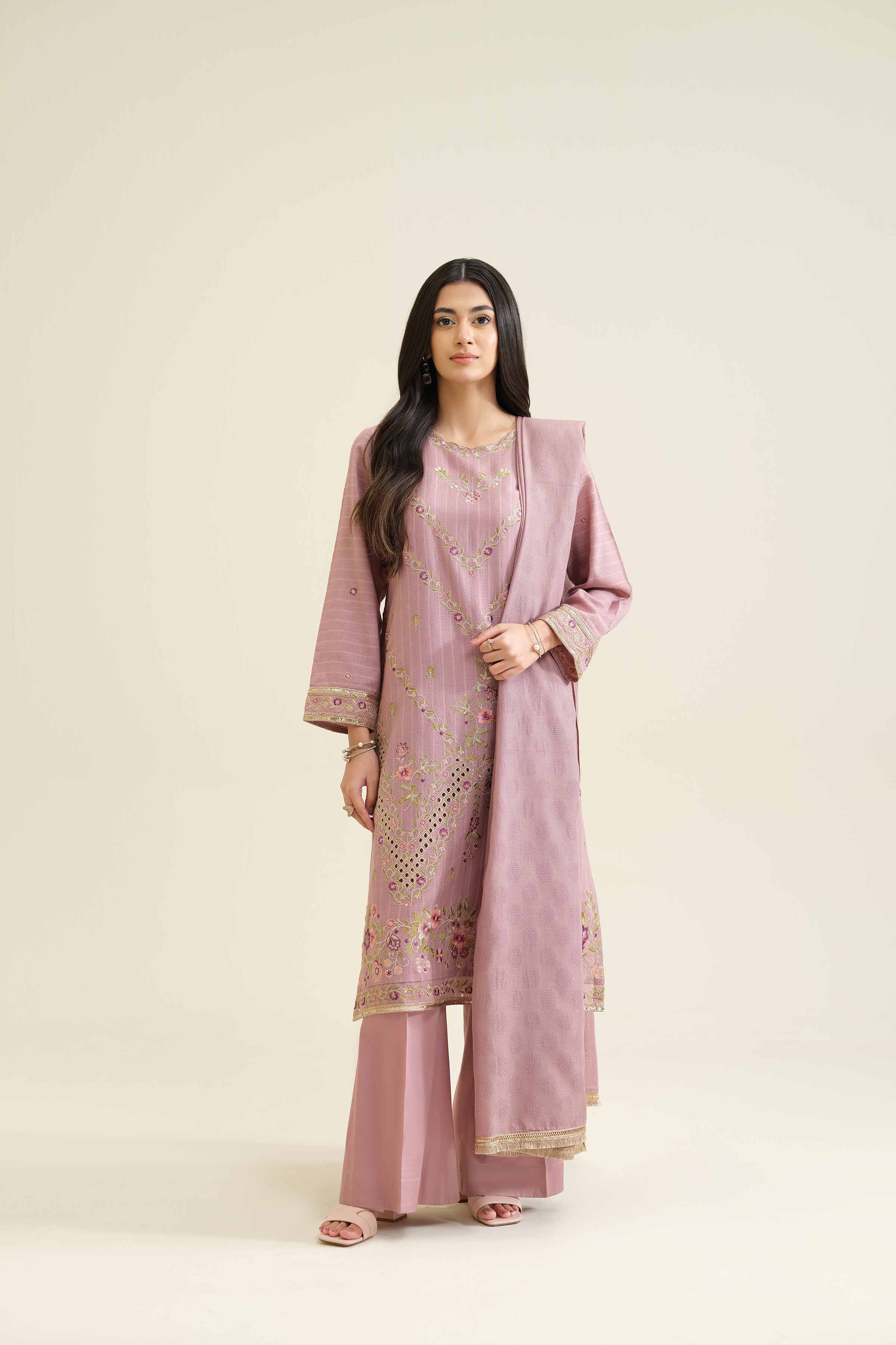 3 Piece - Embroidered Suit - PW25-407