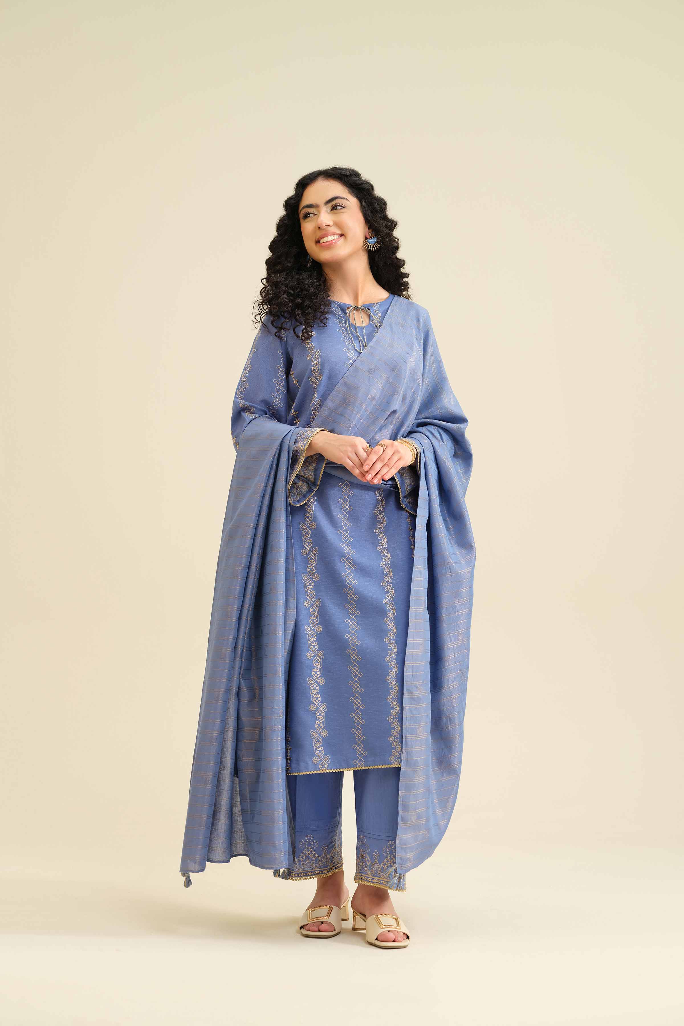 3 Piece - Embroidered Suit - PW25-417