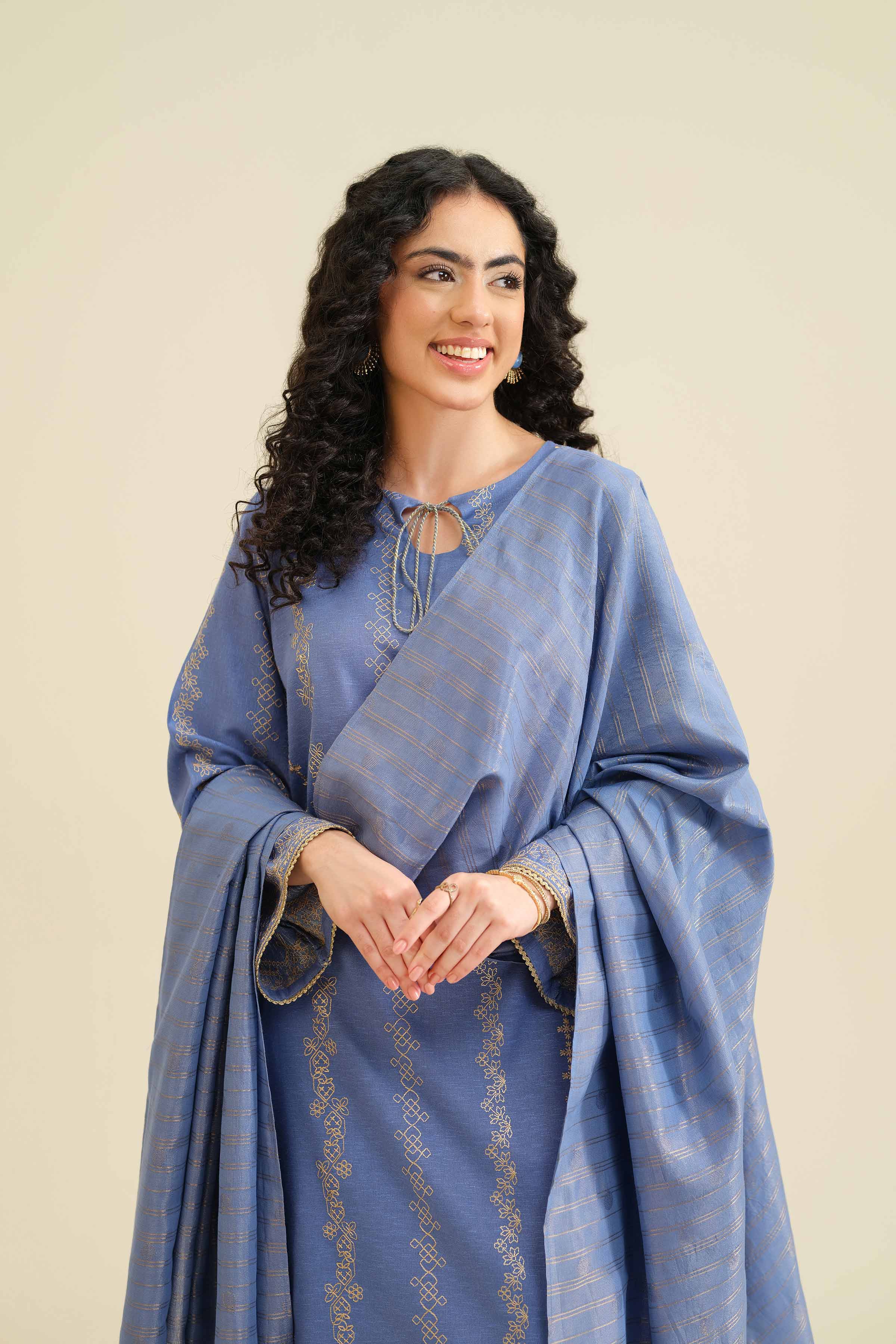 3 Piece - Embroidered Suit - PW25-417