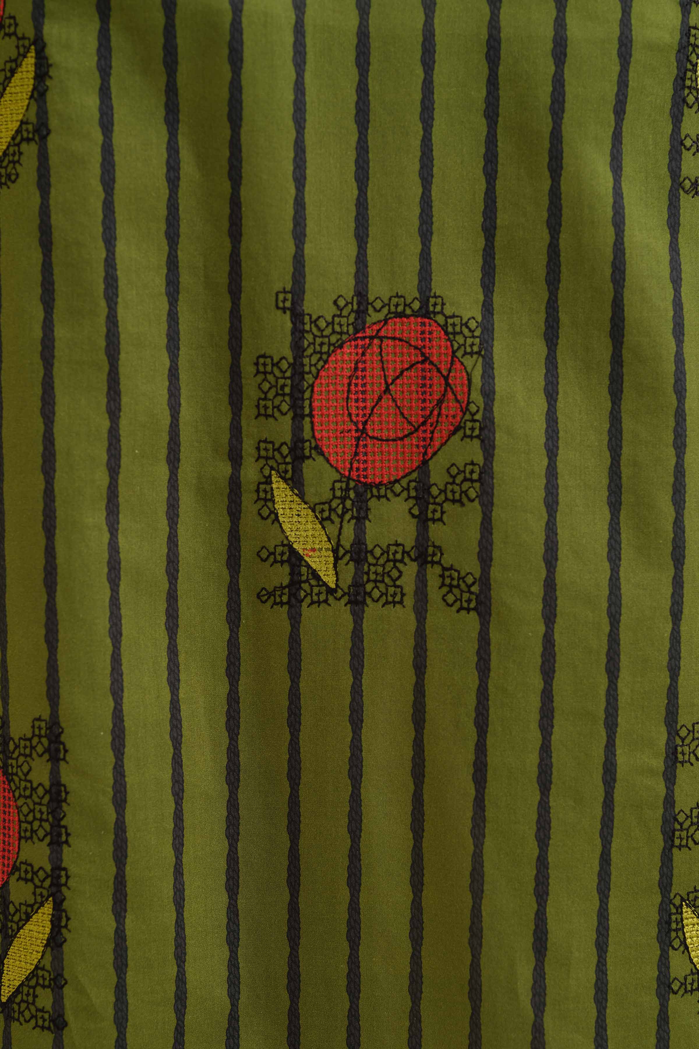 3 Piece - Printed Embroidered Suit - PW25-419