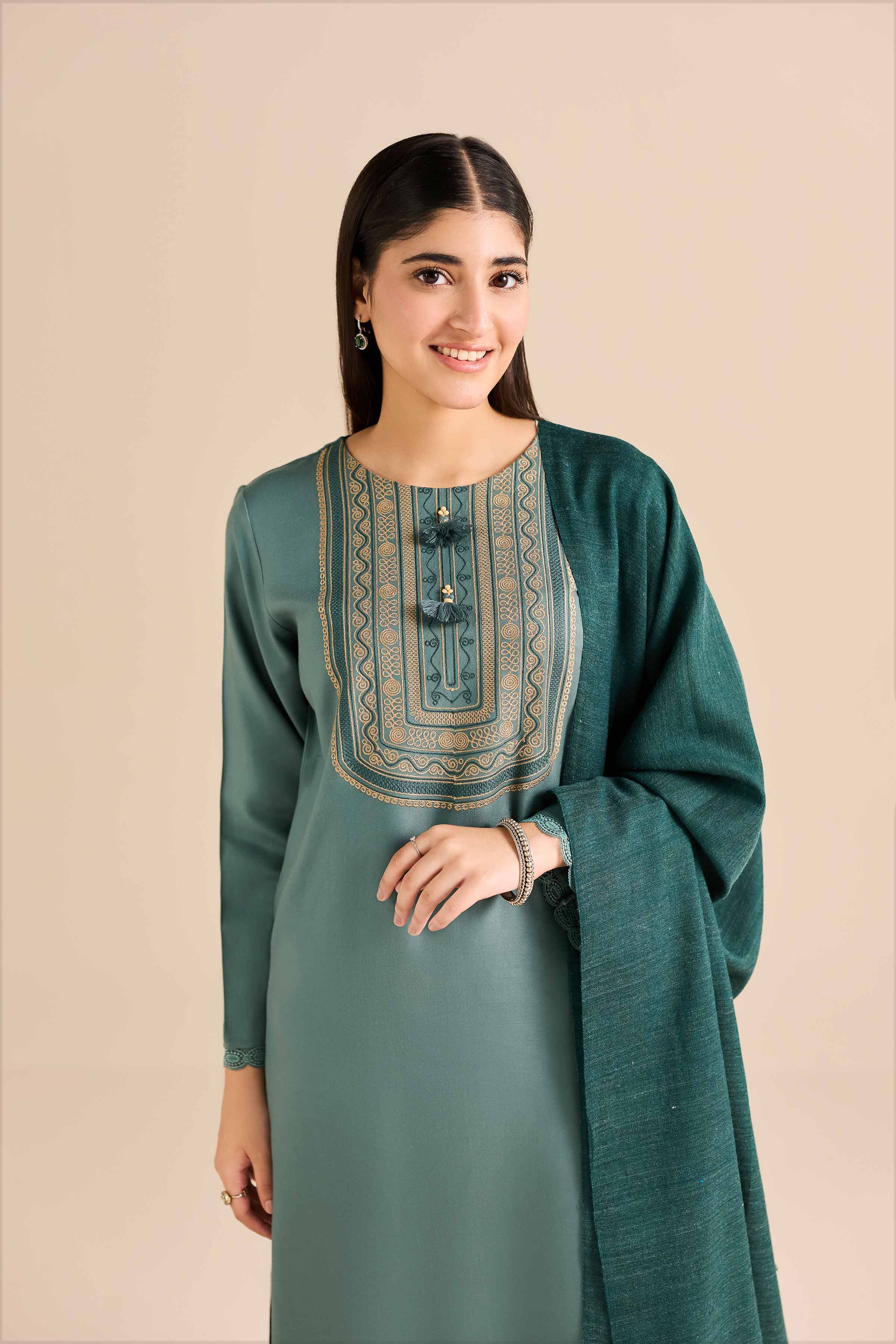 3 Piece - Embroidered Suit - PW25-423