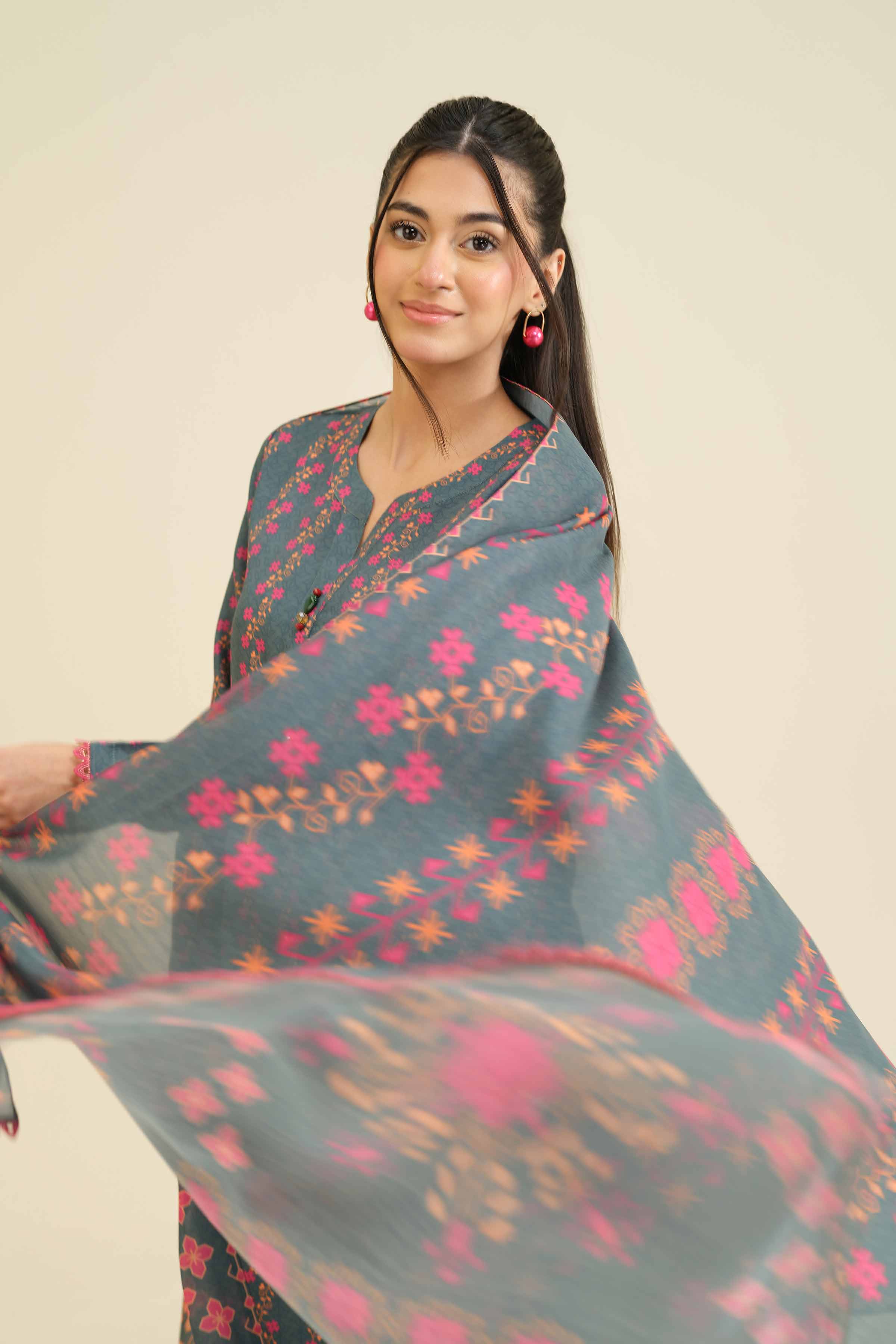 3 Piece - Printed Suit - PW25-43