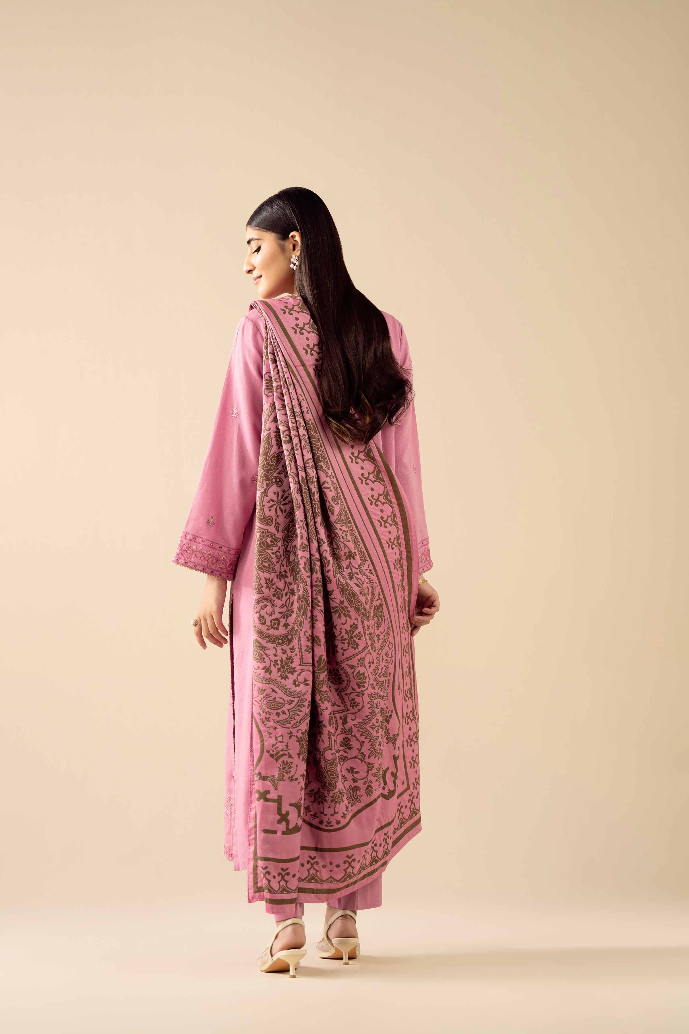 3 Piece - Embroidered Suit - PW25-436