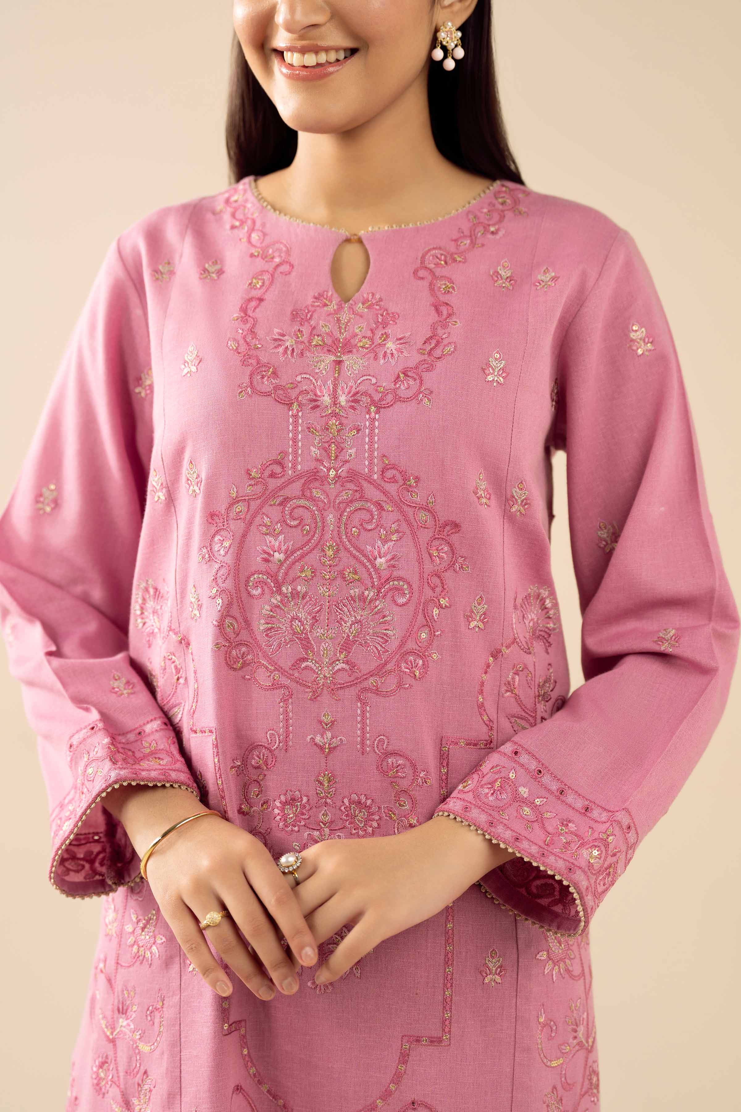 3 Piece - Embroidered Suit - PW25-436