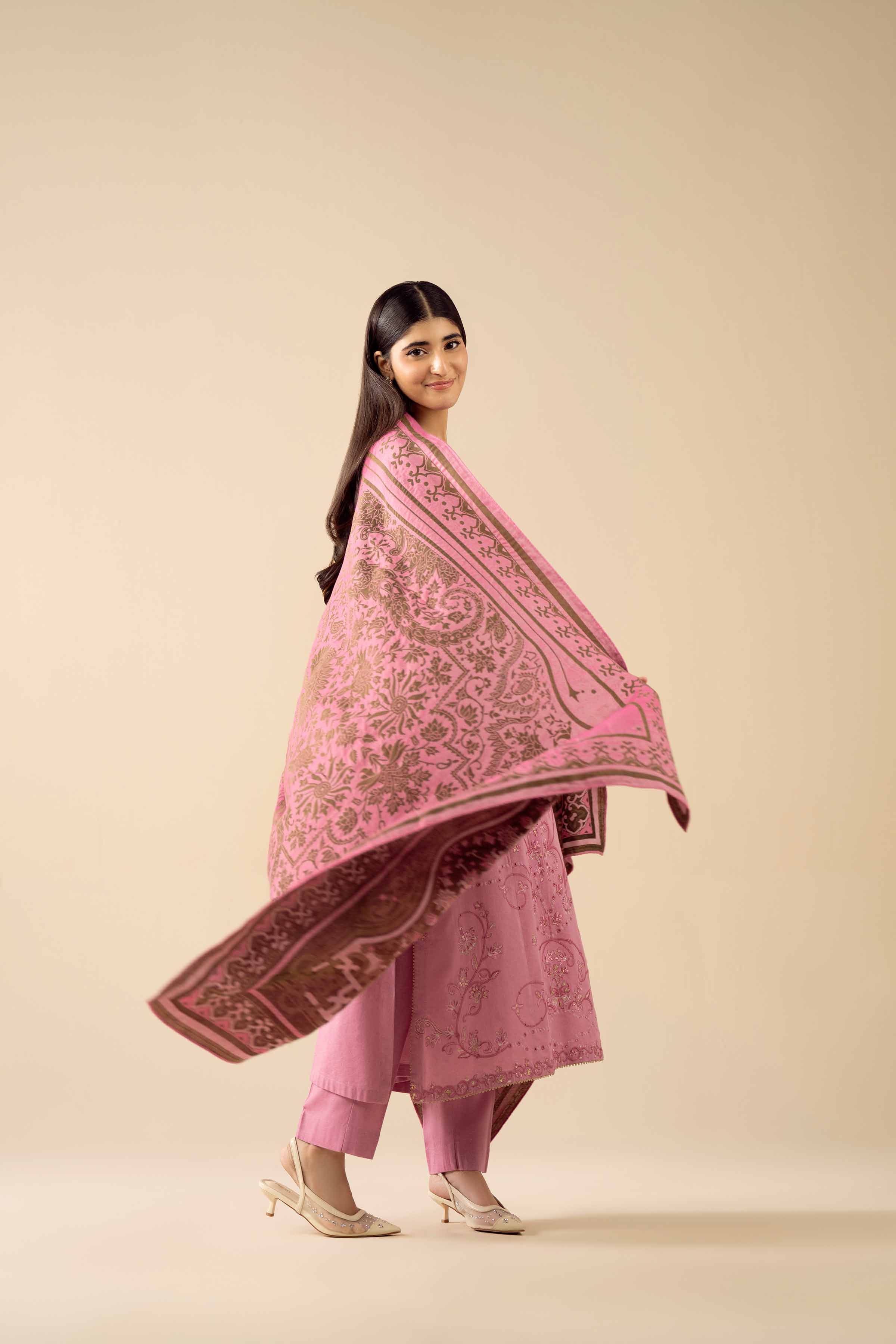 3 Piece - Embroidered Suit - PW25-436