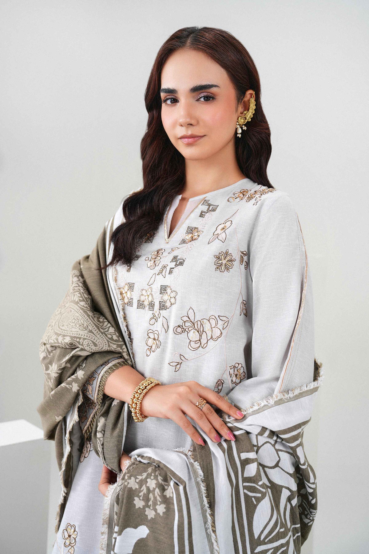 3 Piece - Embroidered Suit - PW25-437