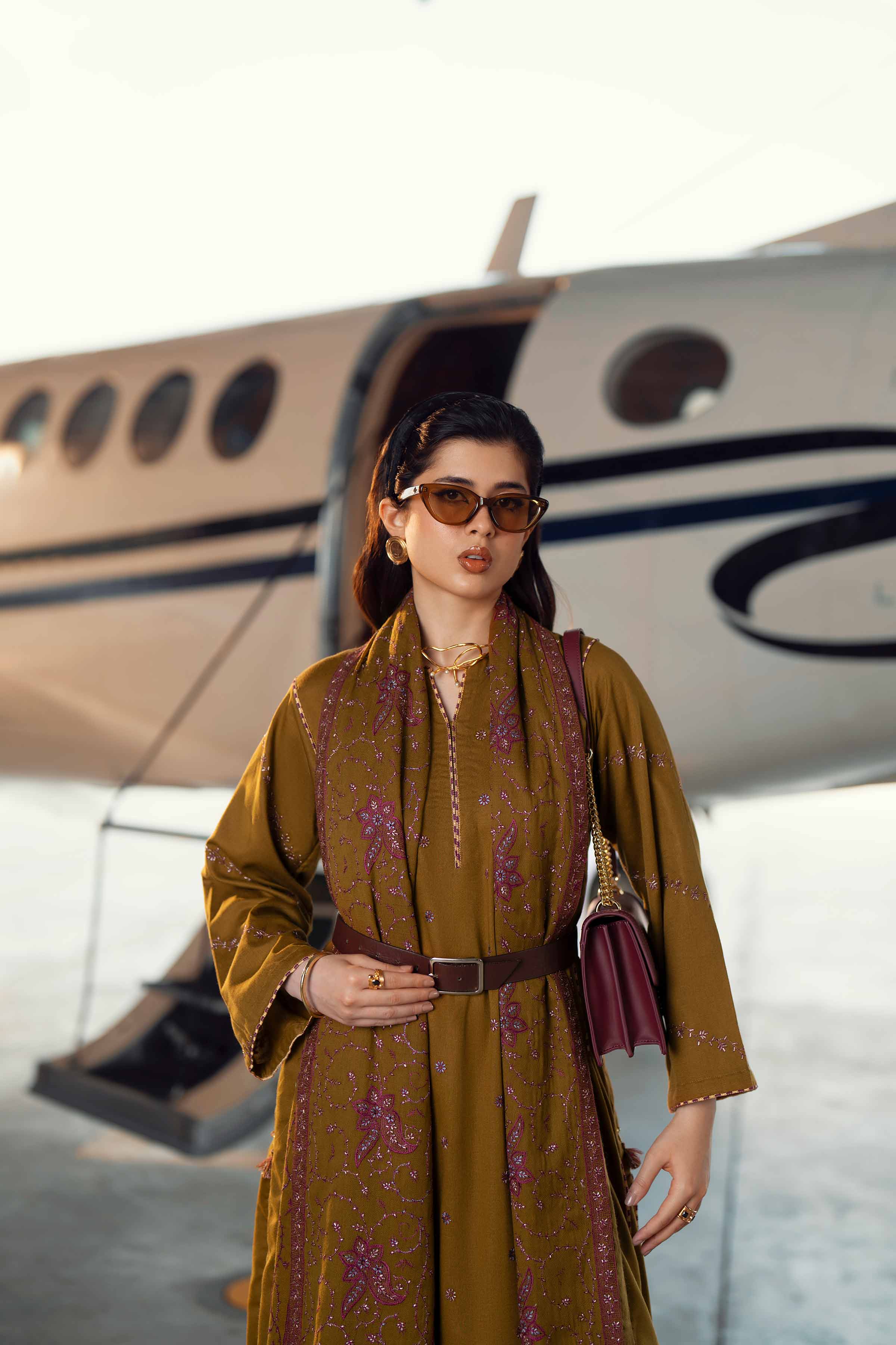 3 Piece - Embroidered Suit - PW25-438