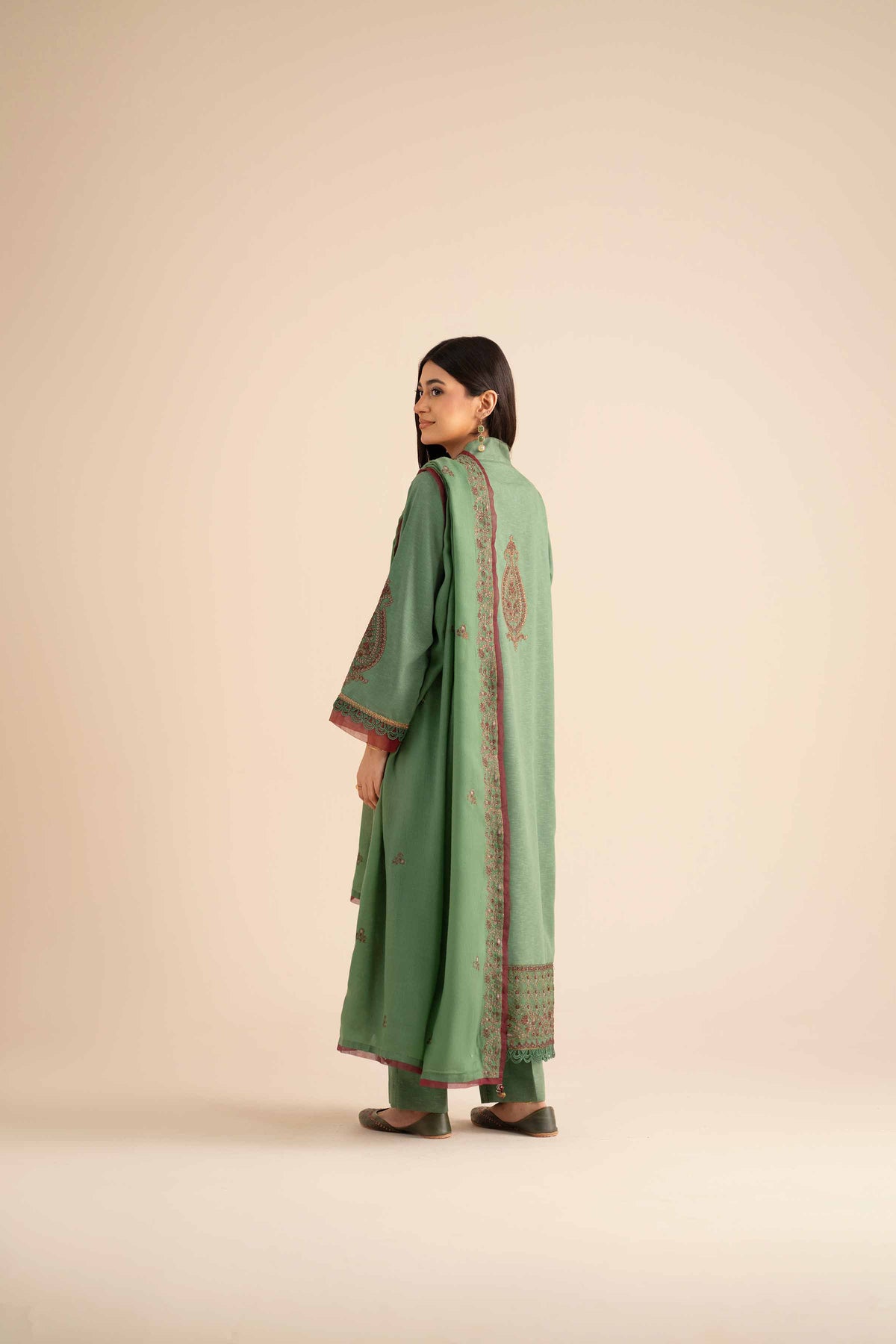 3 Piece - Embroidered Suit - PW25-440