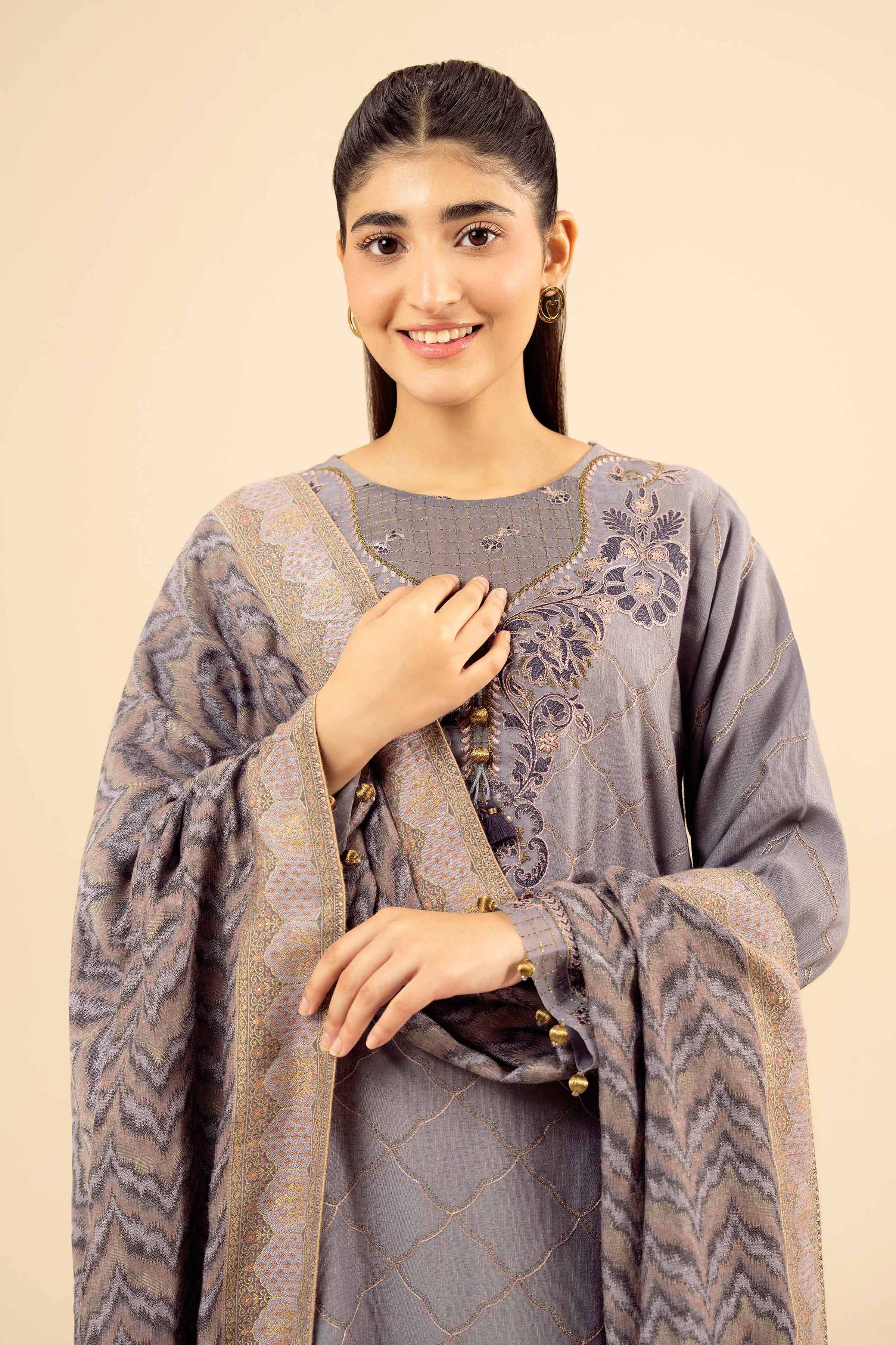 3 Piece - Embroidered Suit - PW25-446