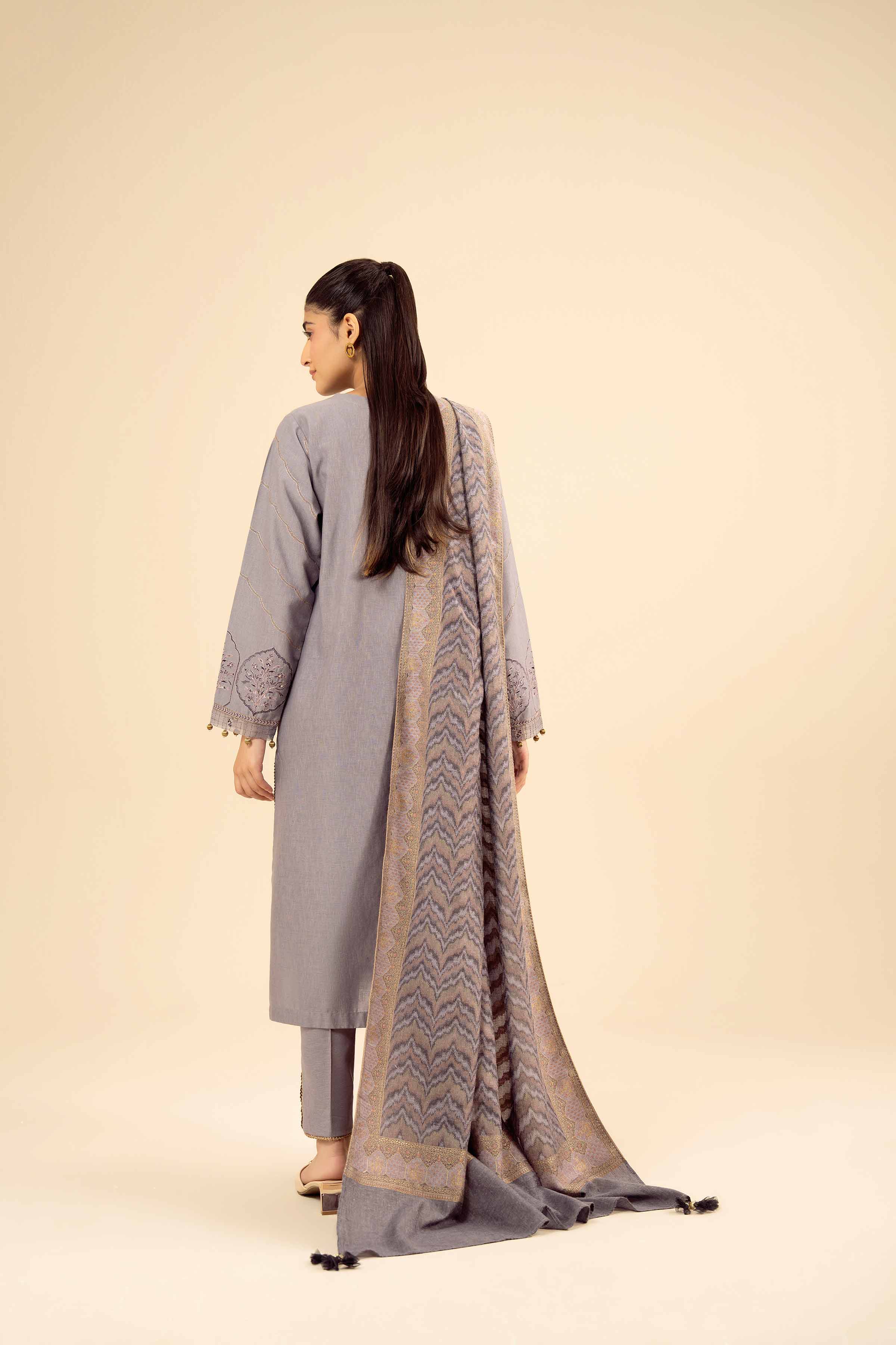 3 Piece - Embroidered Suit - PW25-446