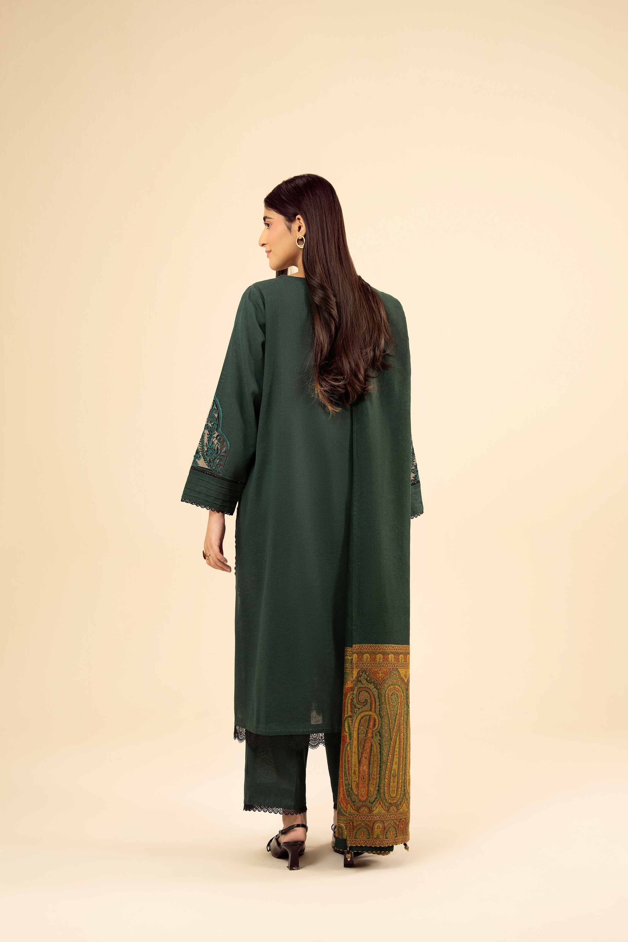 3 Piece - Embroidered Suit - PW25-447