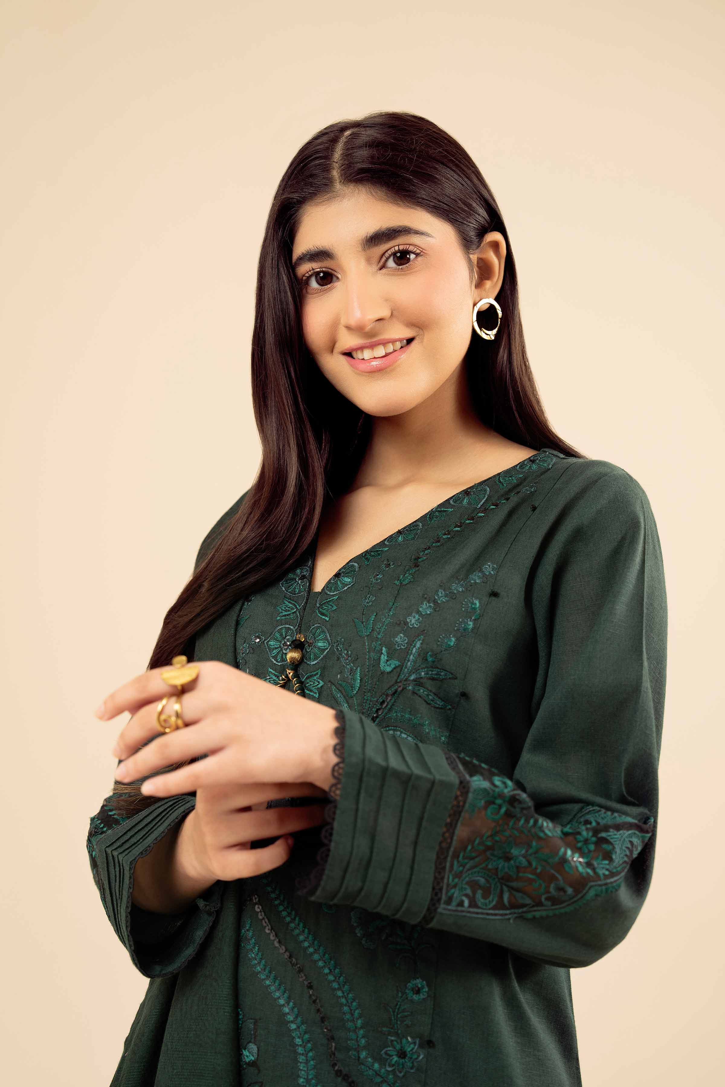 3 Piece - Embroidered Suit - PW25-447