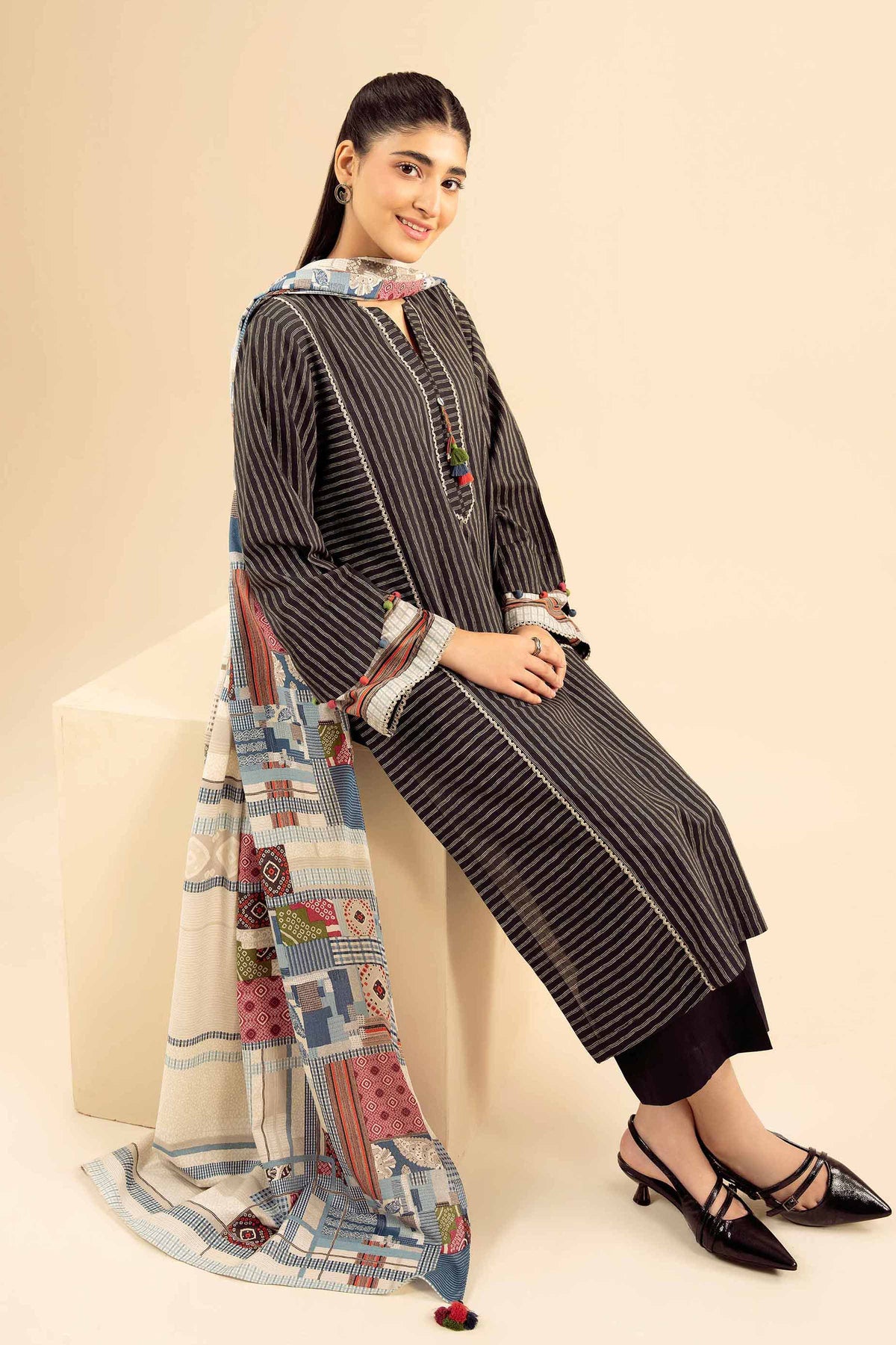 3 Piece - Printed Suit - PW25-467