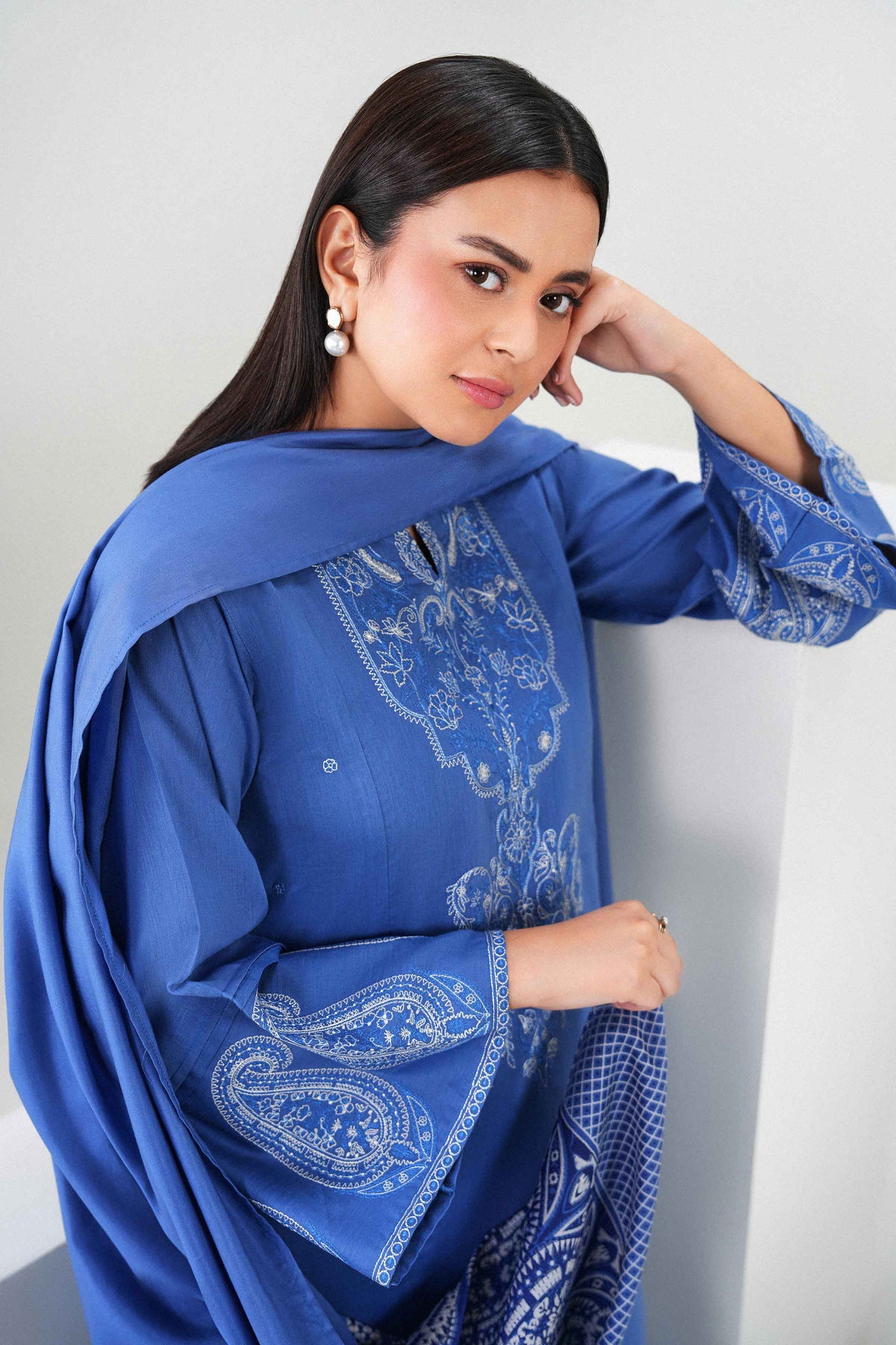 3 Piece - Embroidered Suit - PW25-468