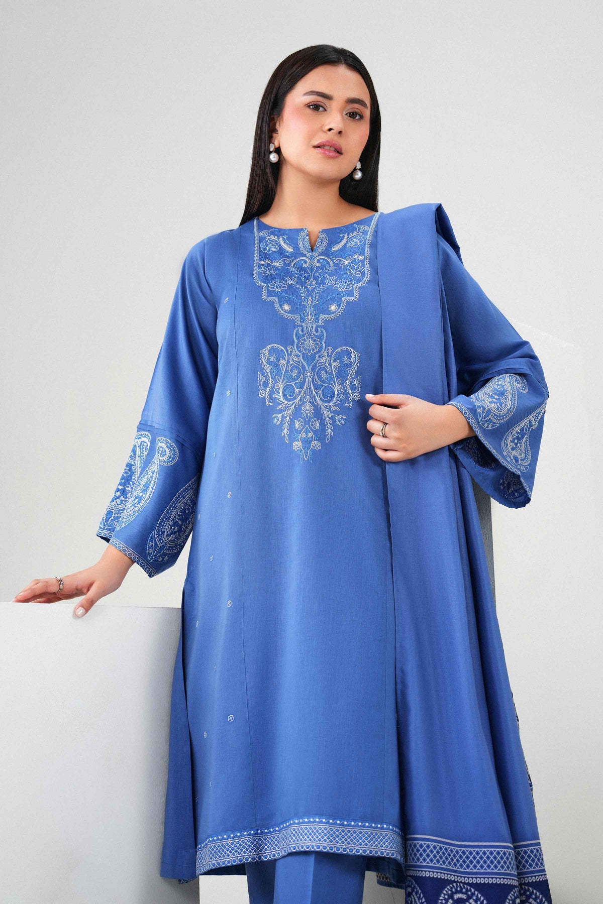 3 Piece - Embroidered Suit - PW25-468