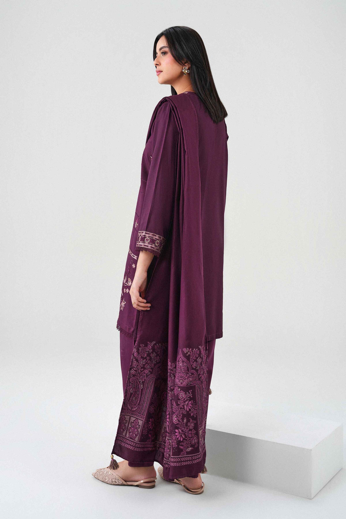 3 Piece - Embroidered Suit - PW25-469