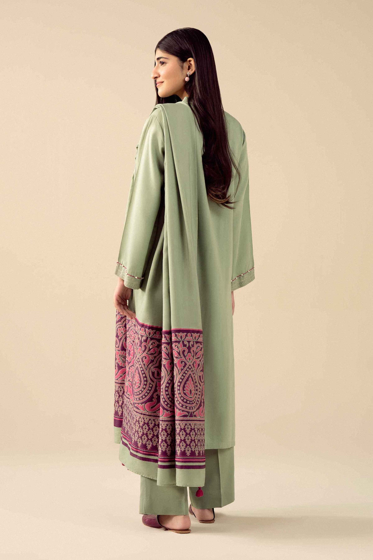 Pistachio 3 Piece - Embroidered Suit - PW25-470