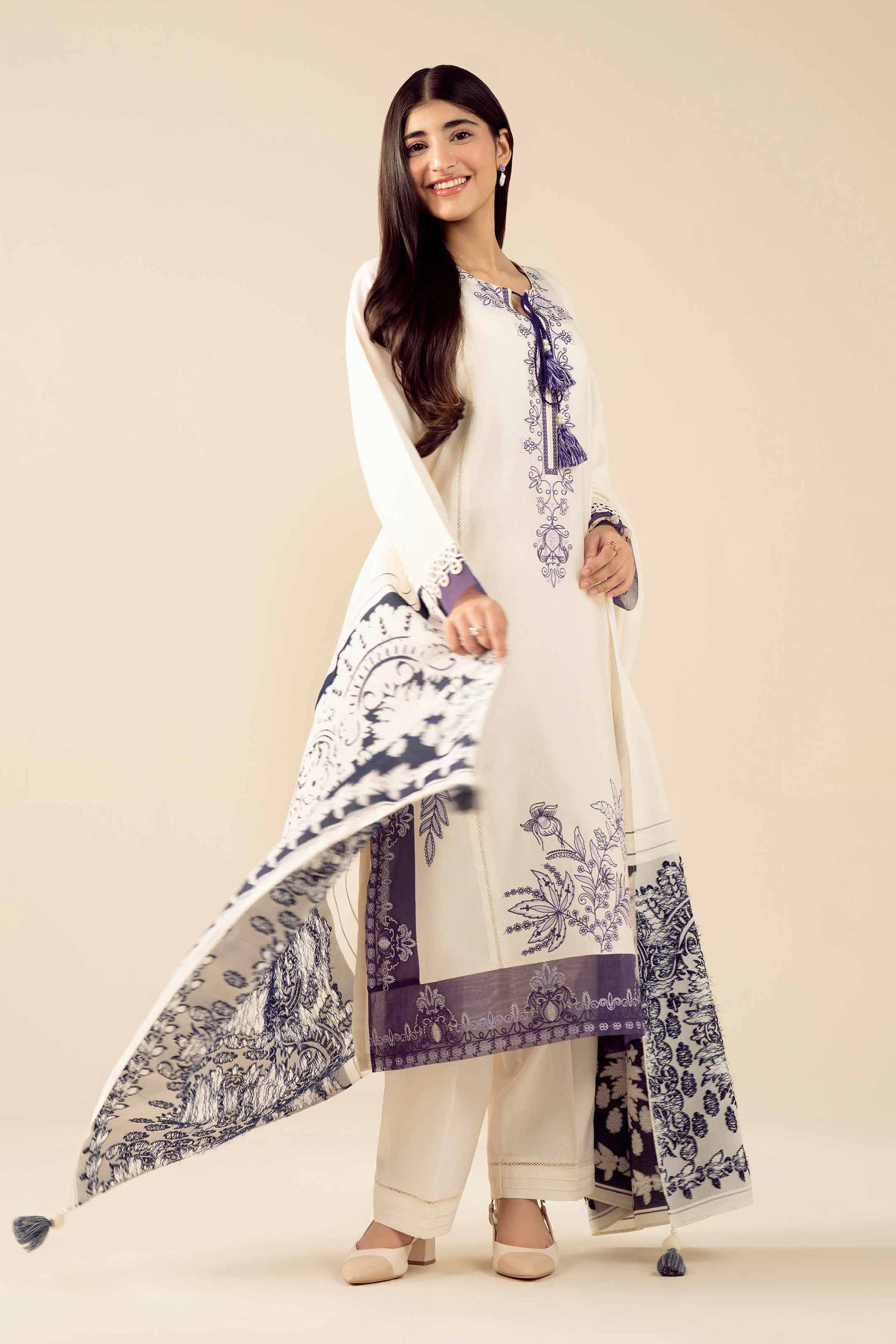 3 Piece - Embroidered Suit - PW25-471