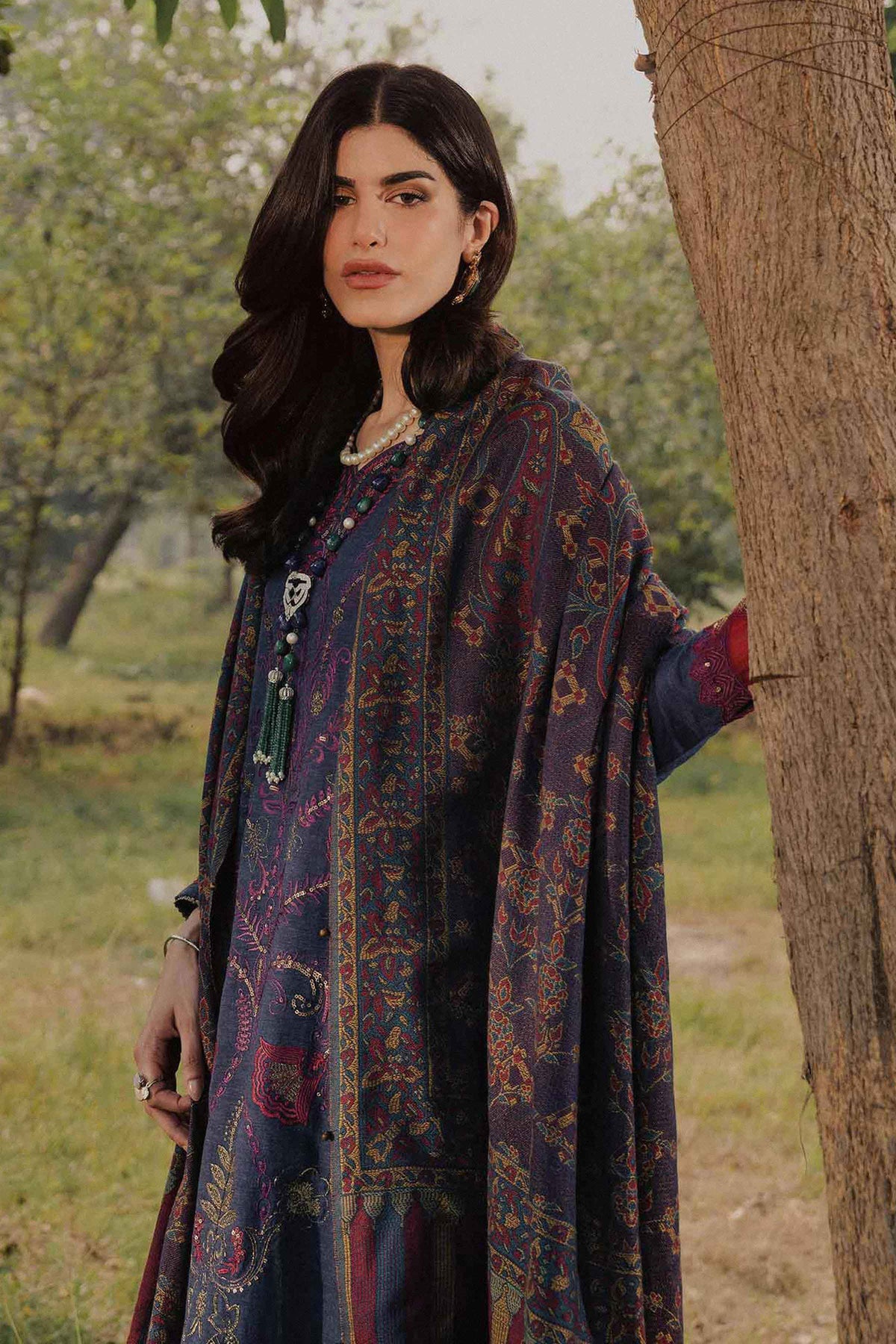 3 Piece - Embroidered Suit - PW25-478