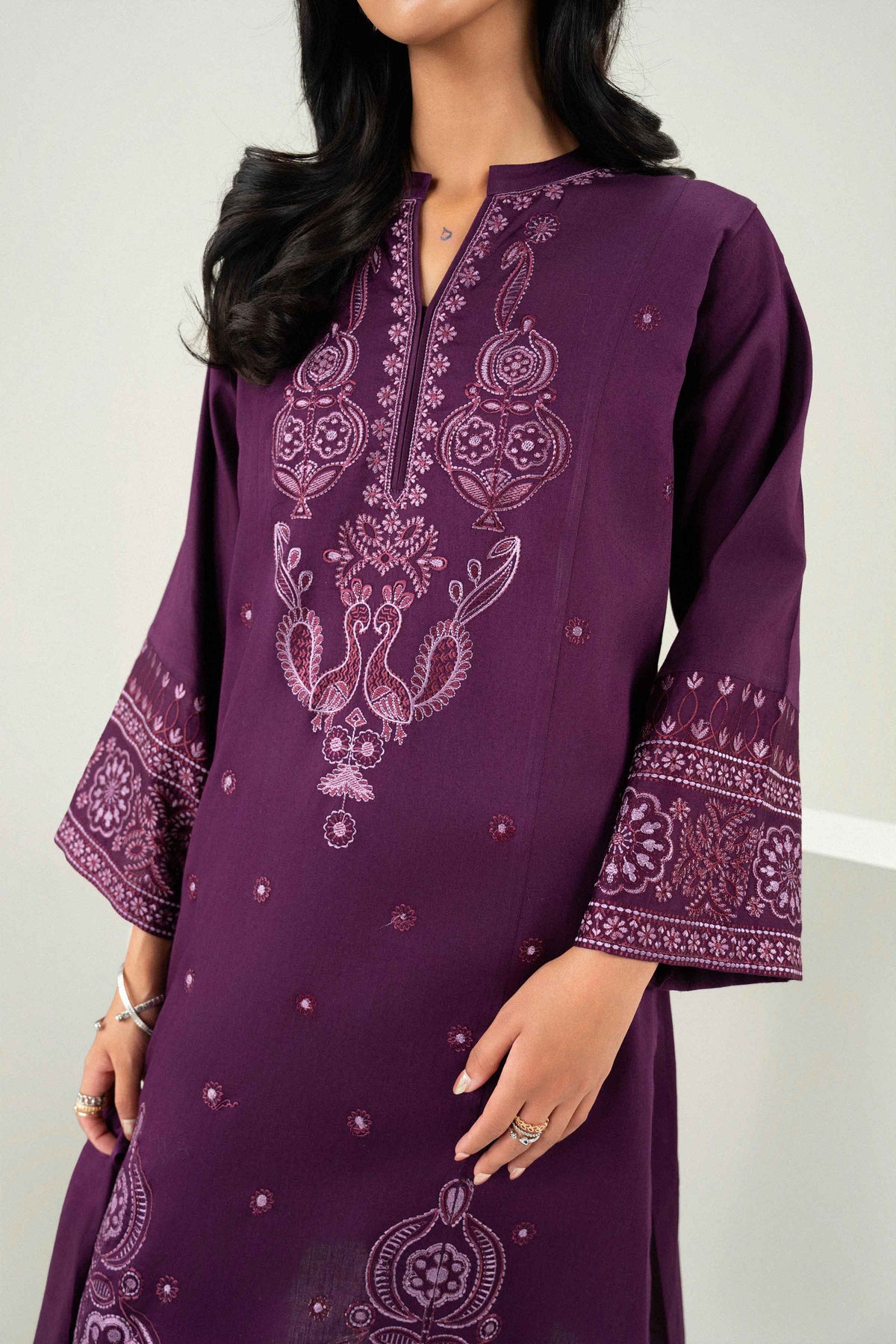 3 Piece - Embroidered Suit - PW25-498