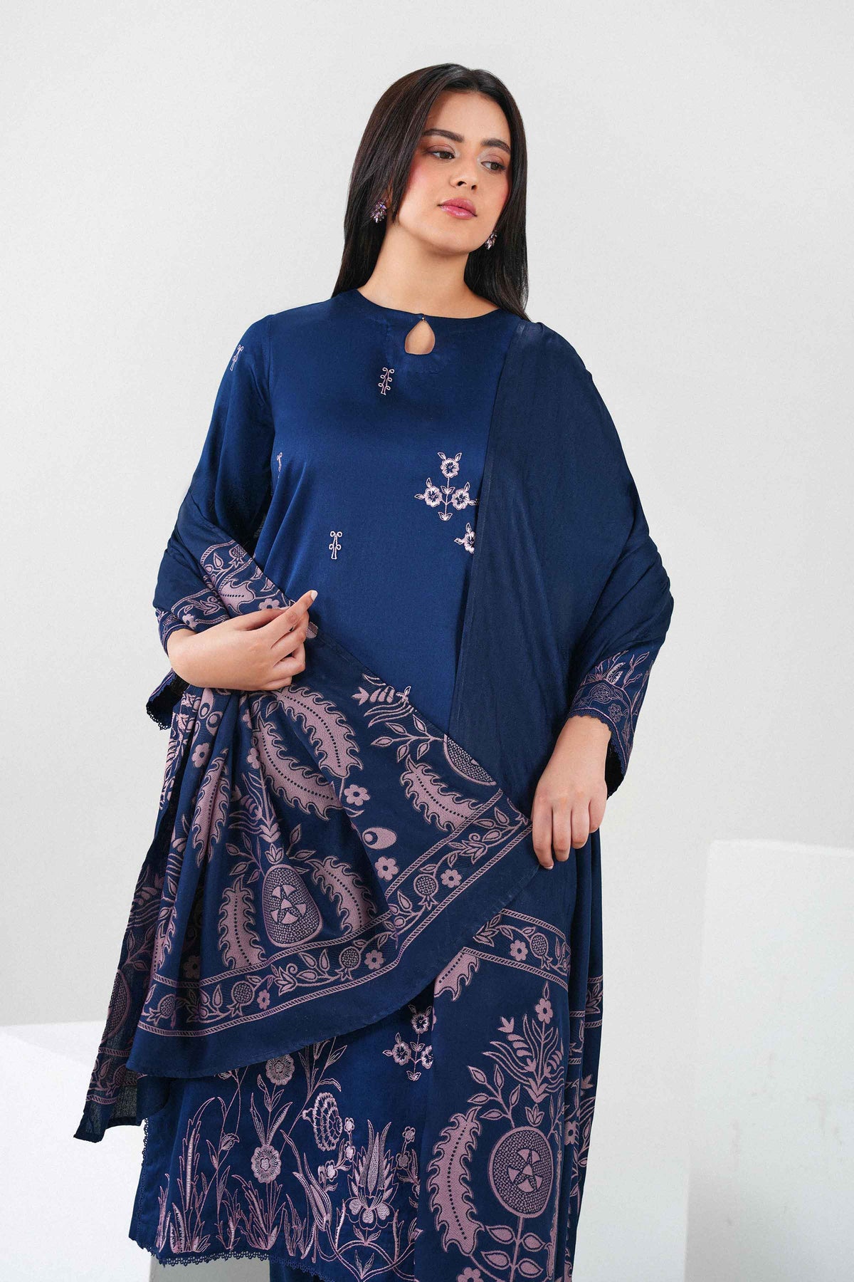 3 Piece - Embroidered Suit - PW25-503
