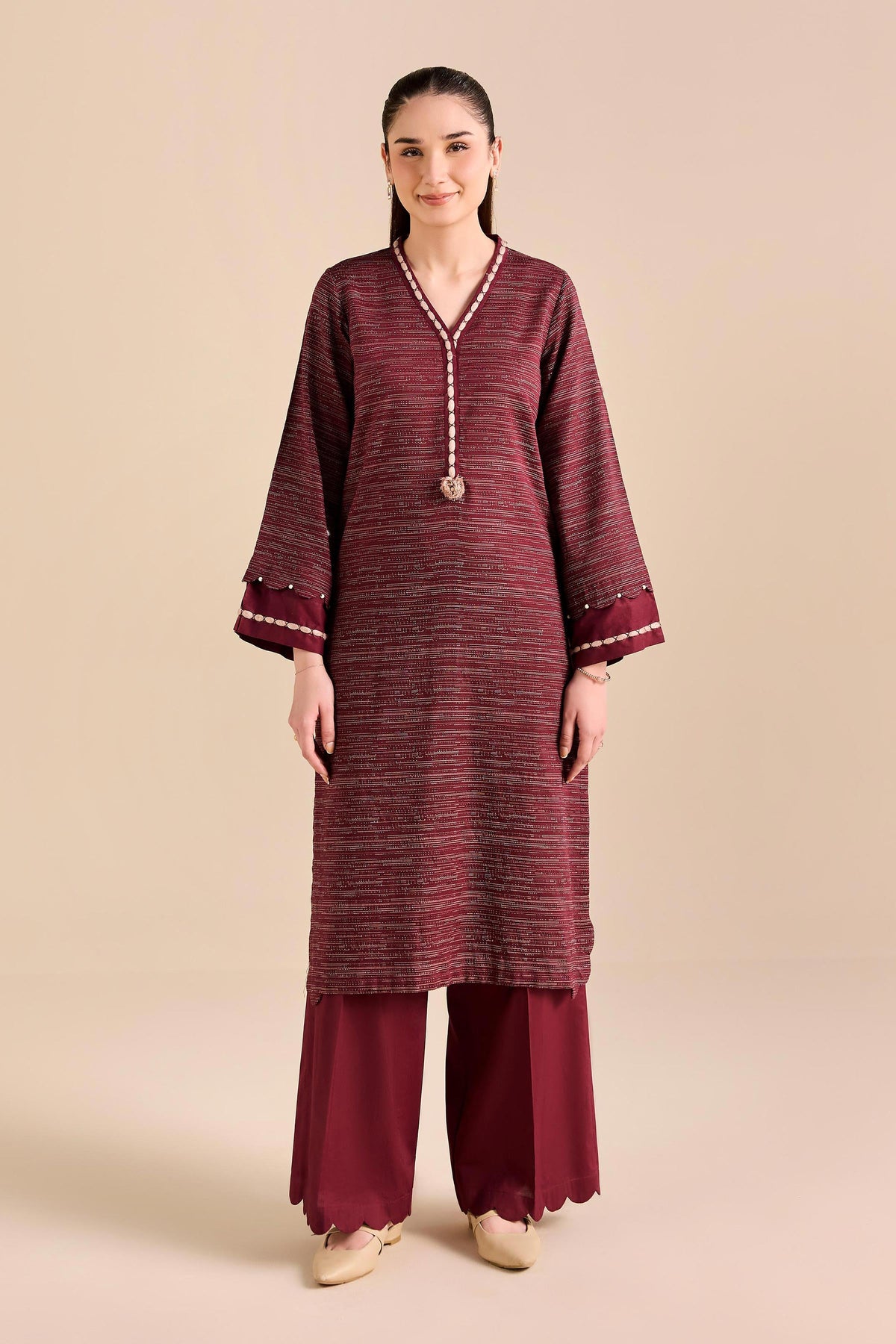 2 Piece - Embroidered Suit - PW25-514