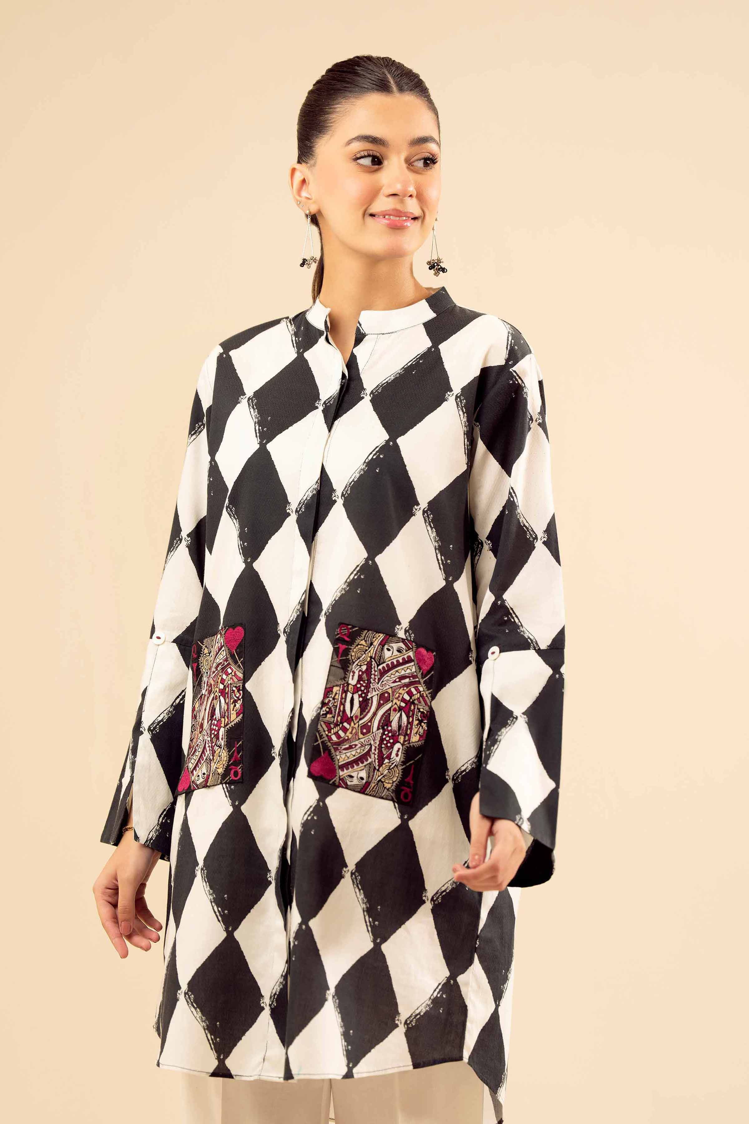 Printed Embroidered Shirt - PW25-562