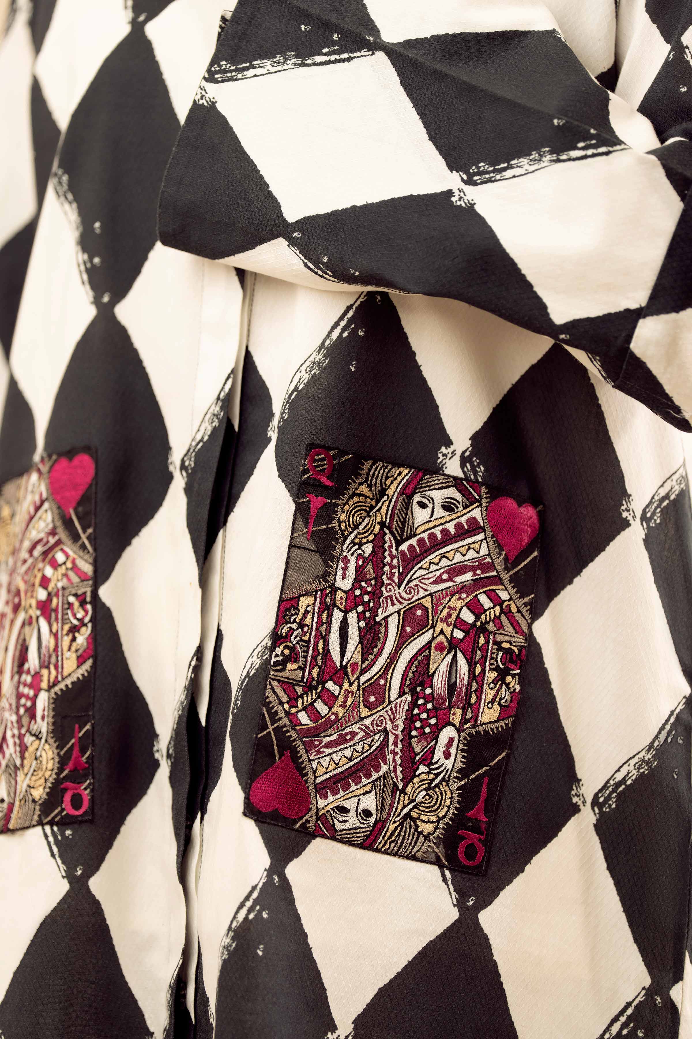 Printed Embroidered Shirt - PW25-562