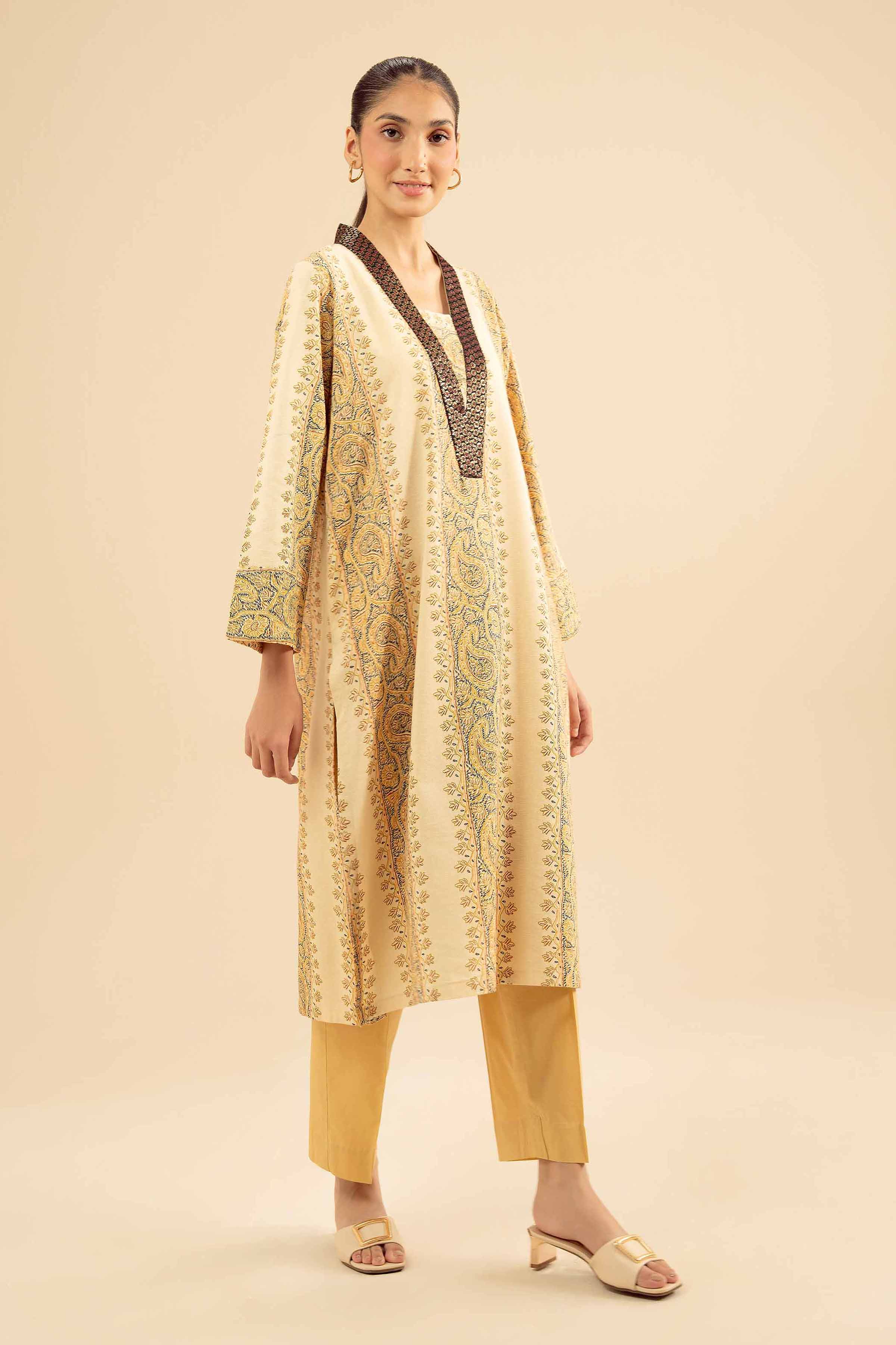 Printed Embroidered Shirt - PW25-569