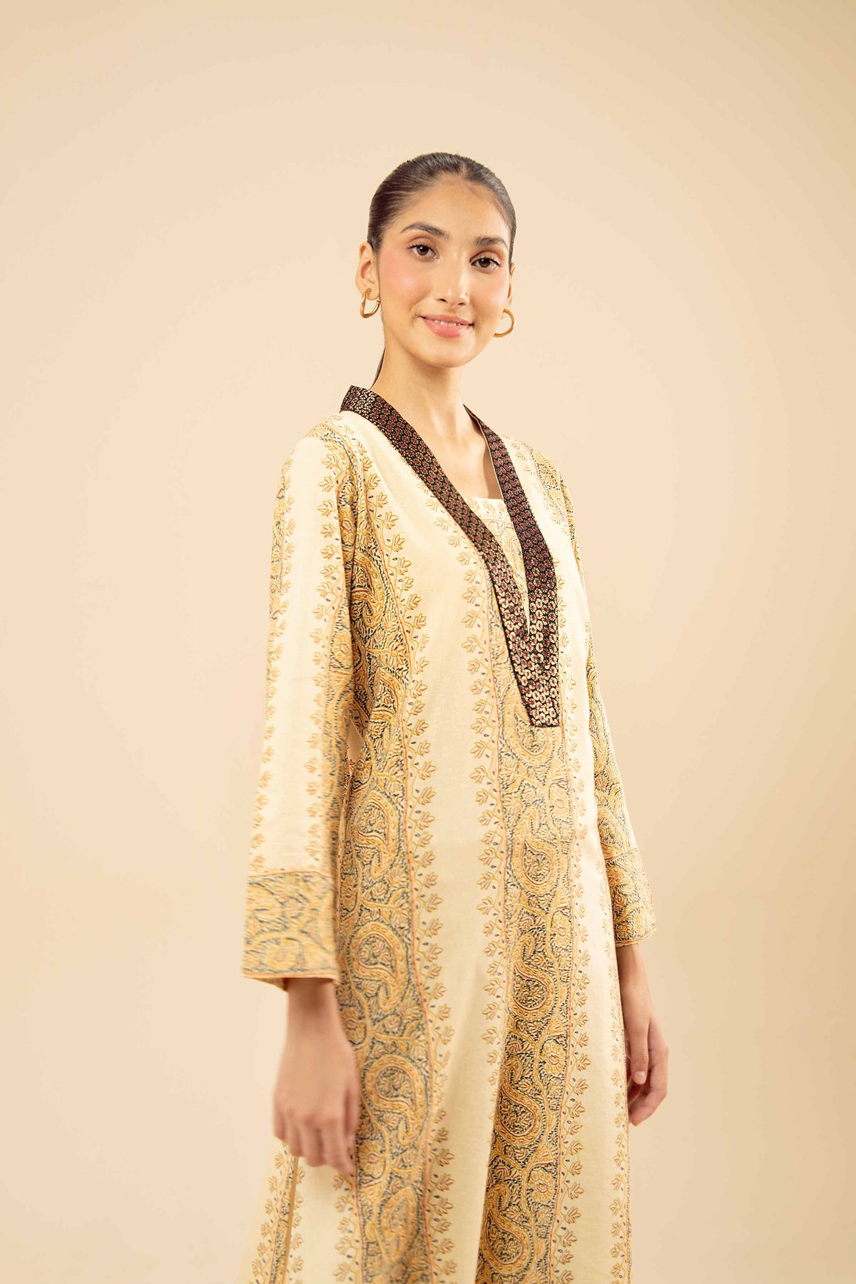 Printed Embroidered Shirt - PW25-569