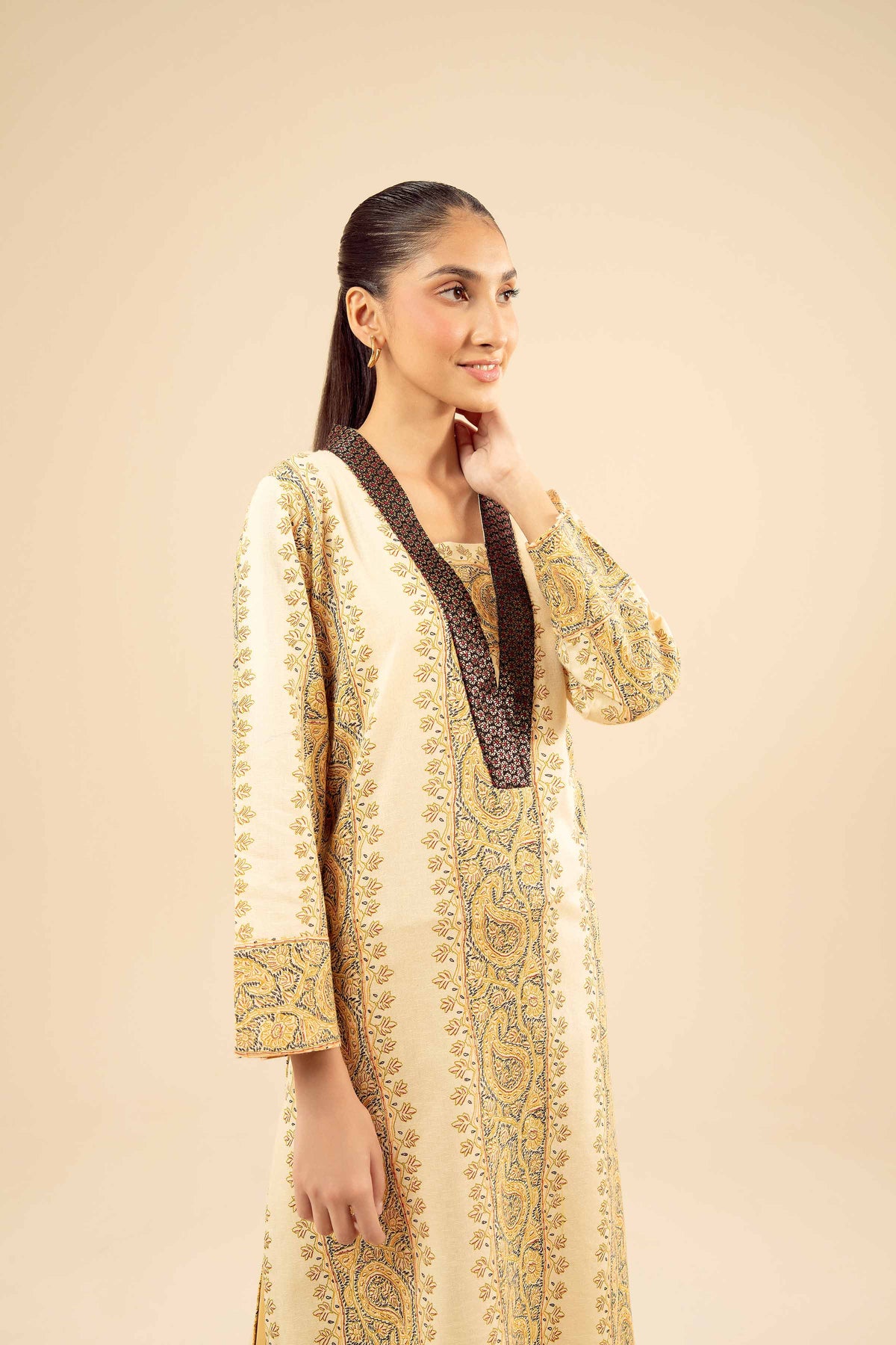 Printed Embroidered Shirt - PW25-569
