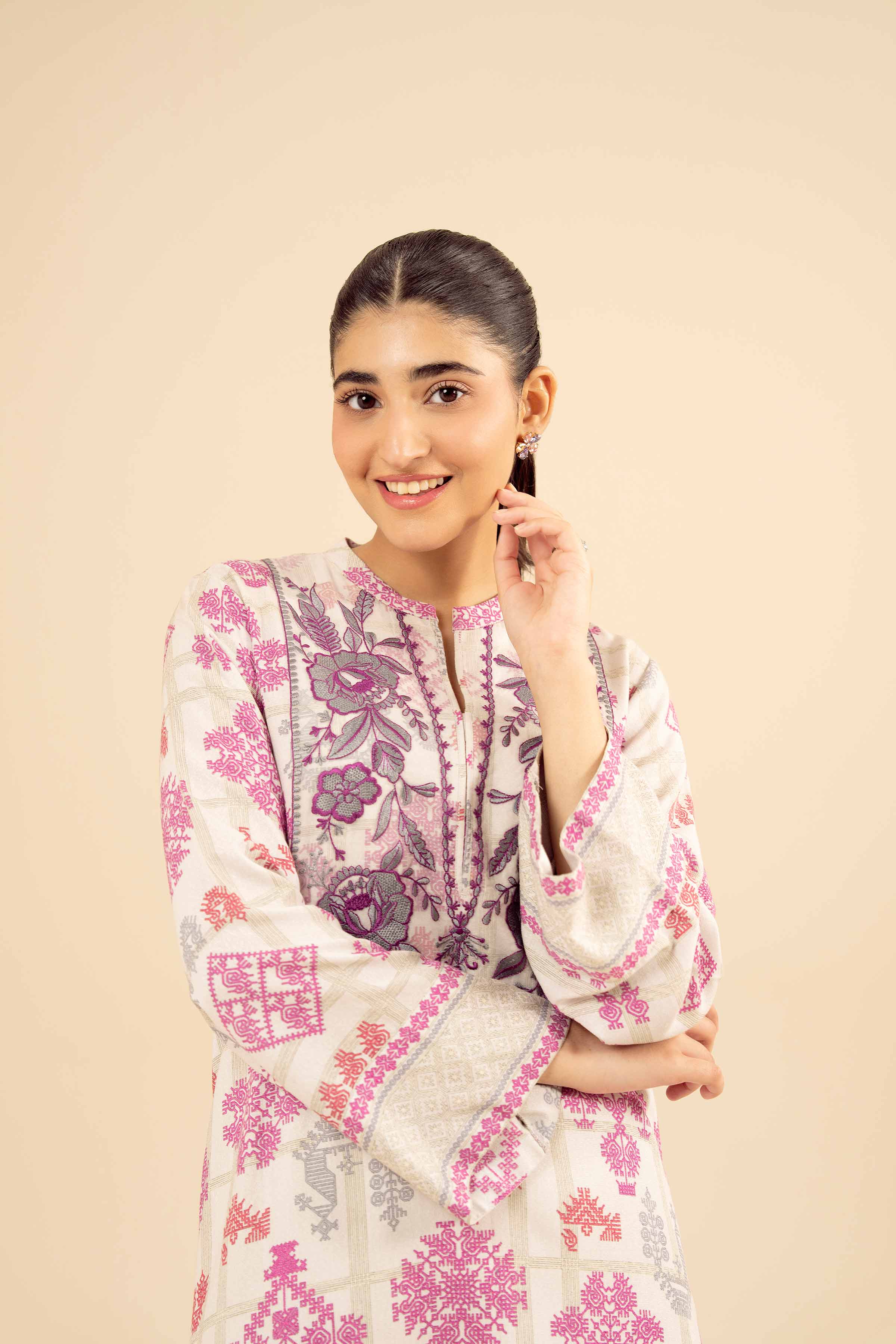 Printed Embroidered Shirt - PW25-57