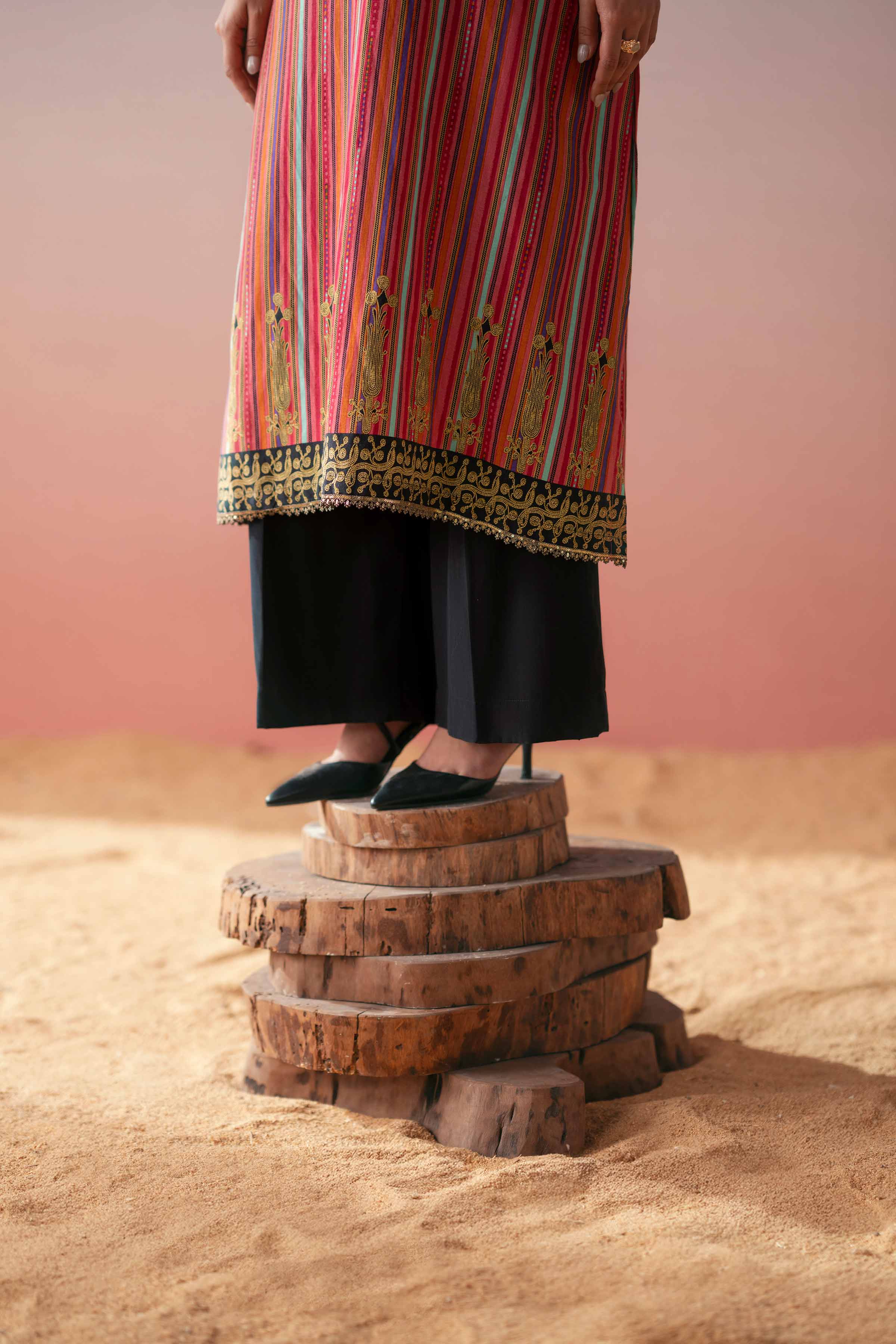 Printed Embroidered Shirt - PW25-570