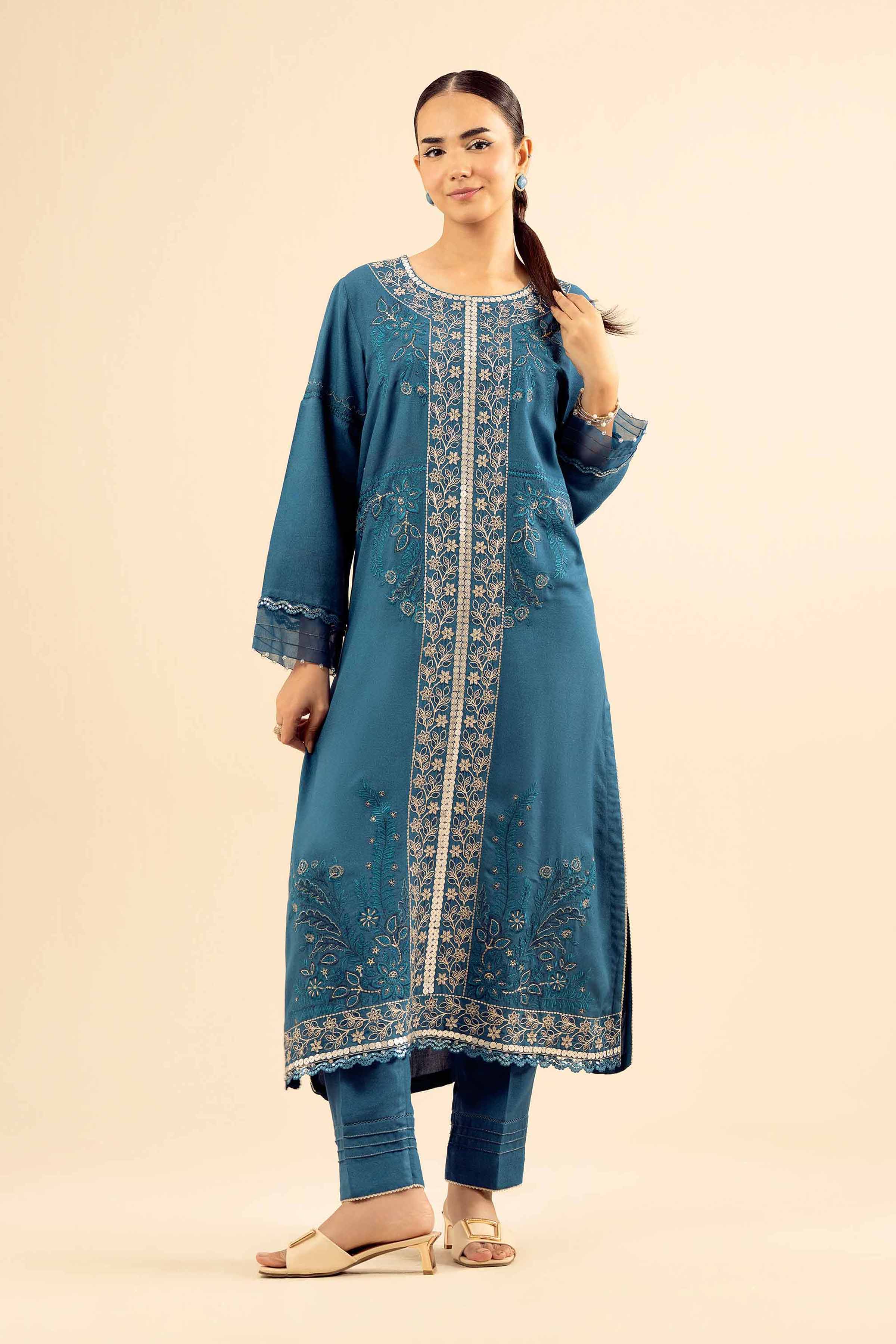 2 Piece - Embroidered Suit - PW25-575
