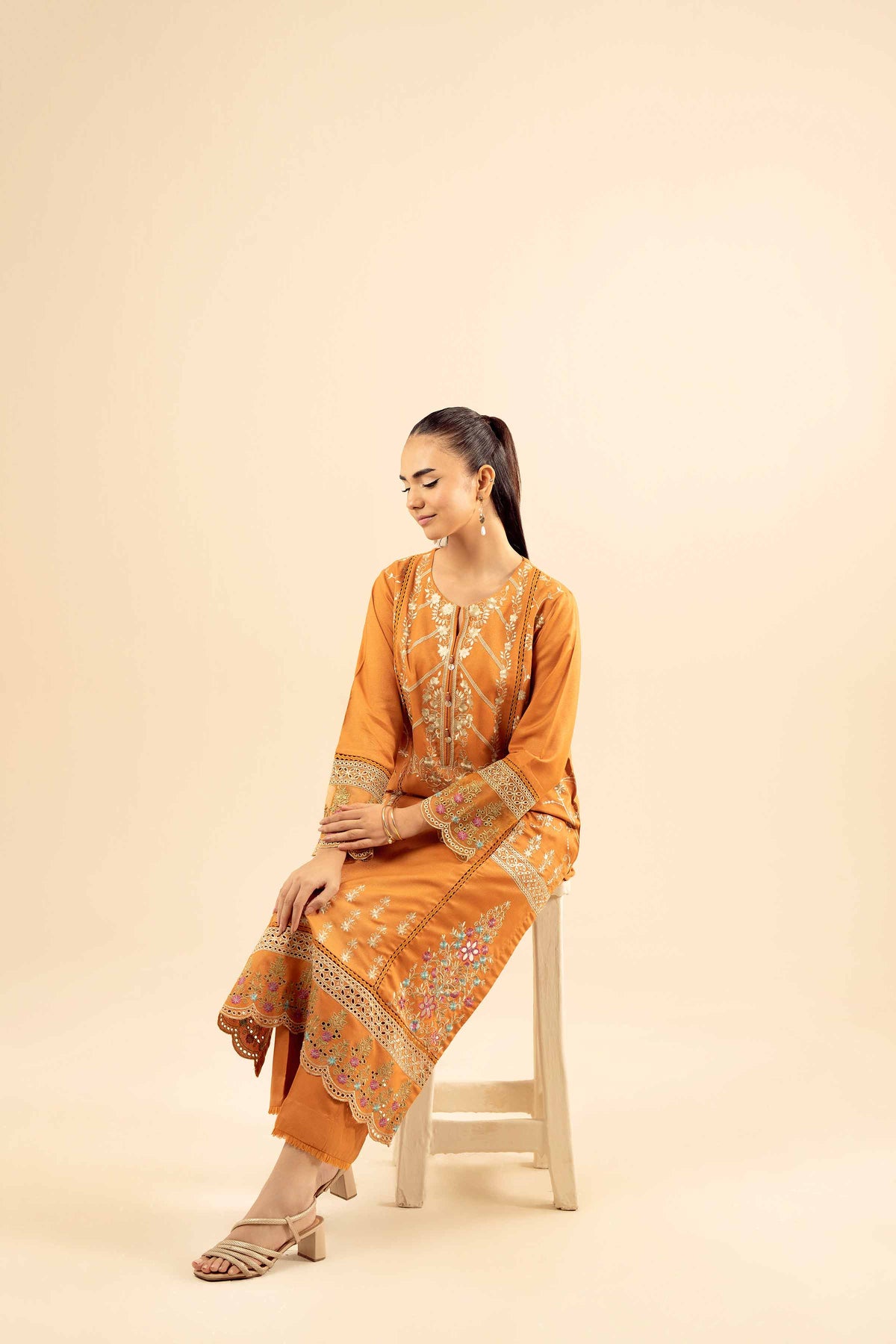 2 Piece - Embroidered Suit - PW25-577