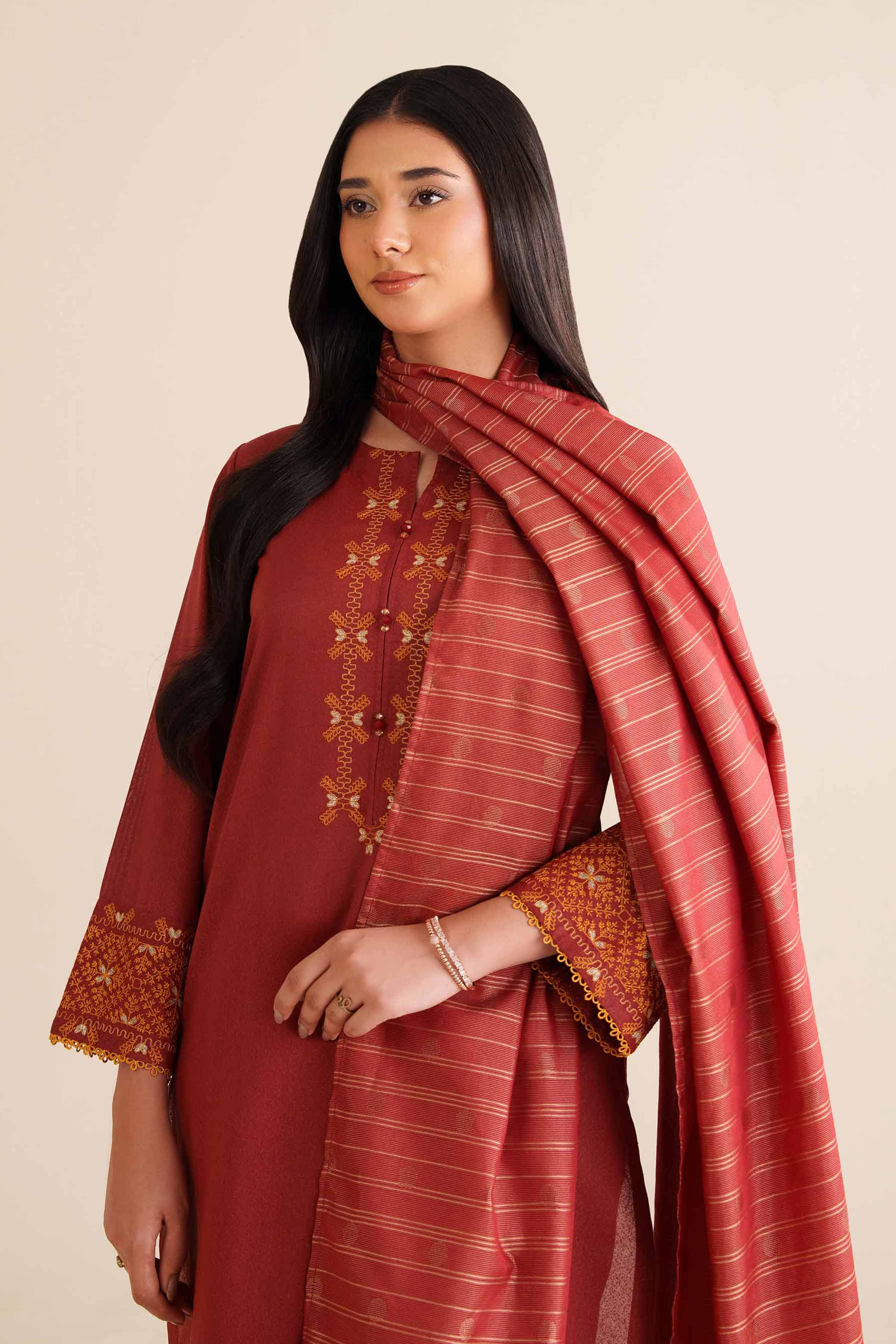 3 Piece - Embroidered Suit - PW25-64