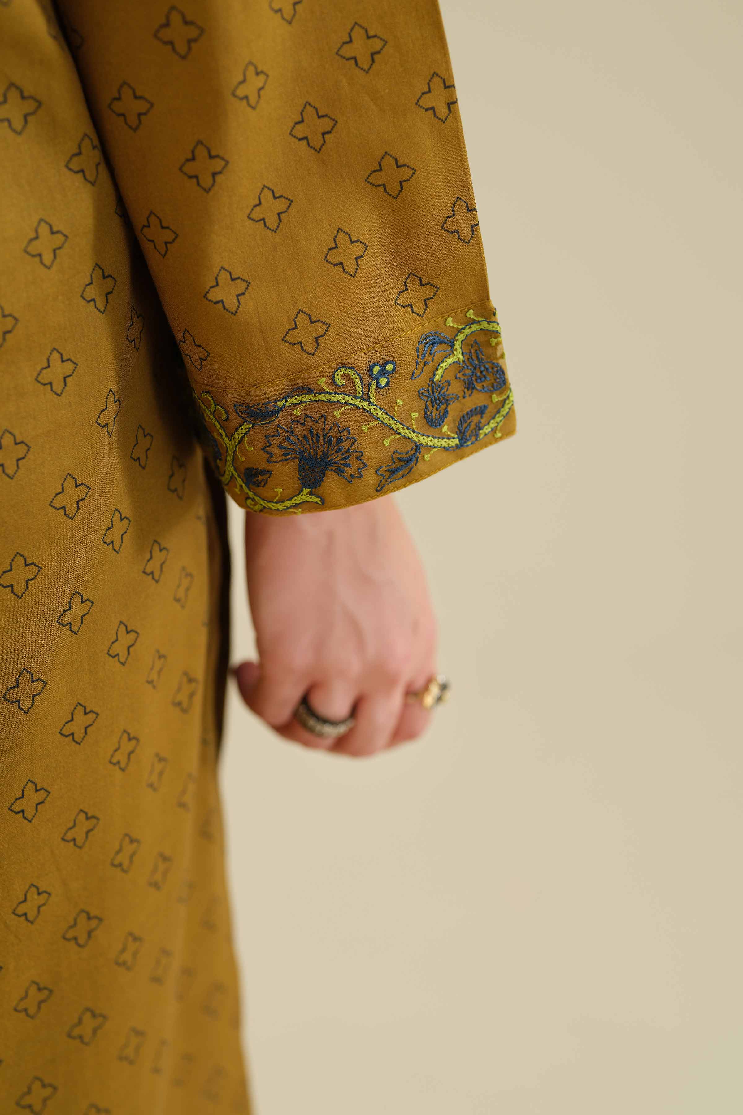 2 Piece - Printed Embroidered Suit - PW25-72