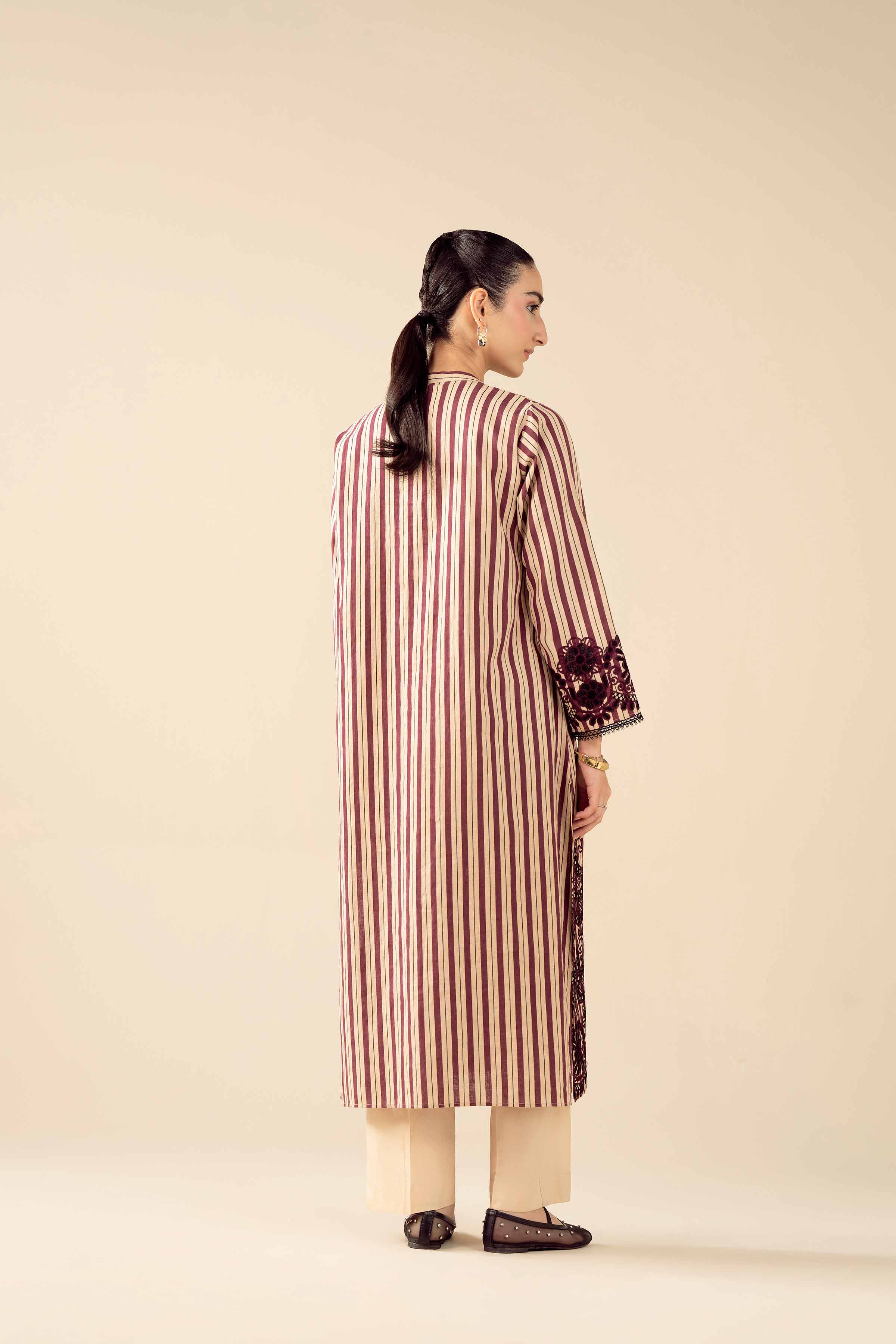 2 Piece - Printed Embroidered Suit - PW25-85