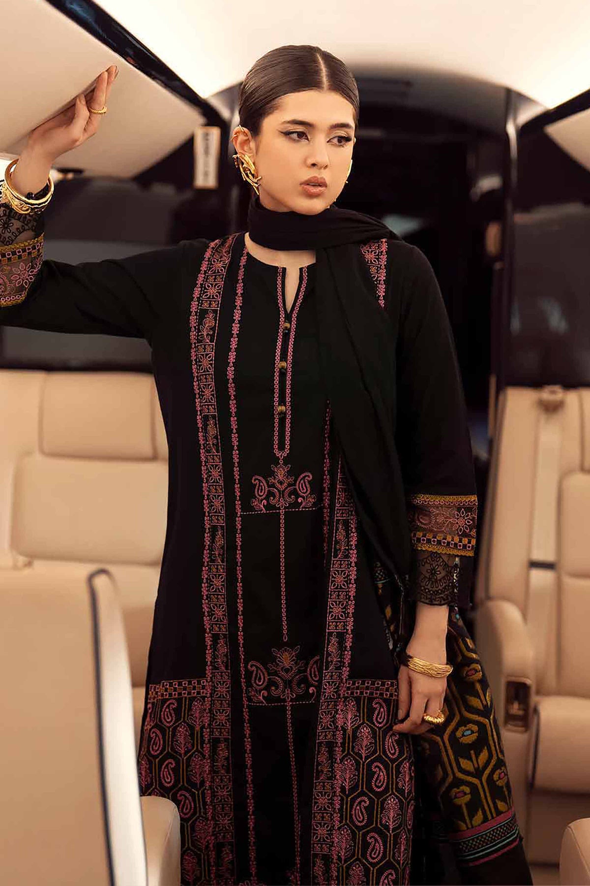 3 Piece - Embroidered Suit - PW25-87