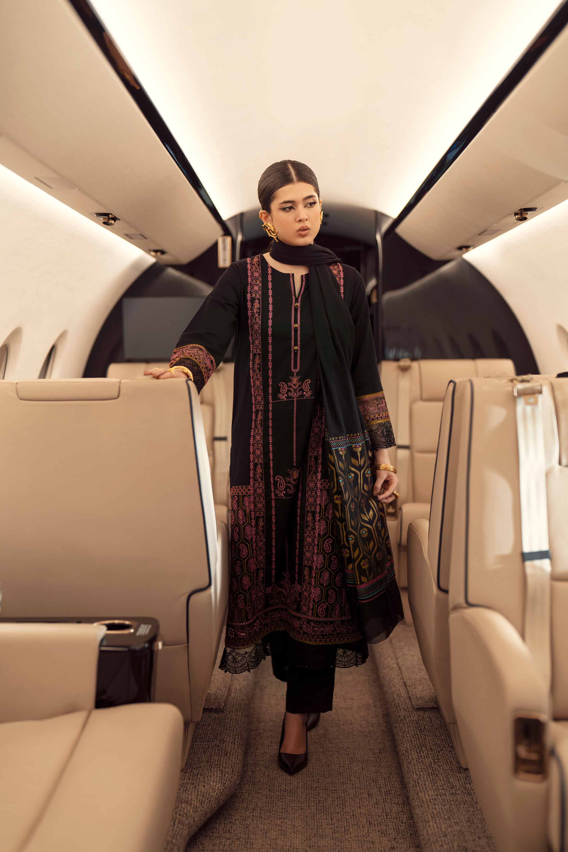 3 Piece - Embroidered Suit - PW25-87