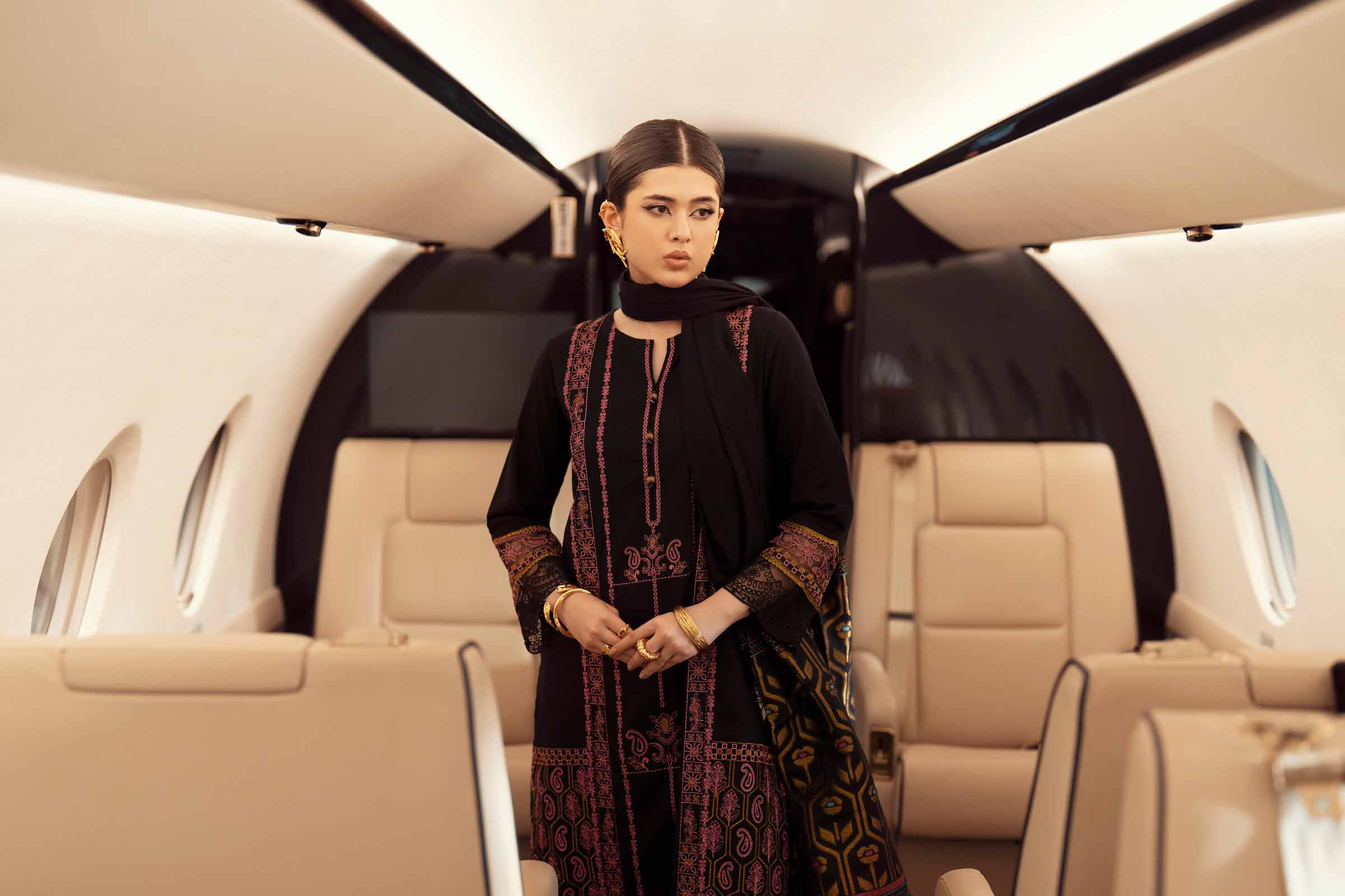 3 Piece - Embroidered Suit - PW25-87