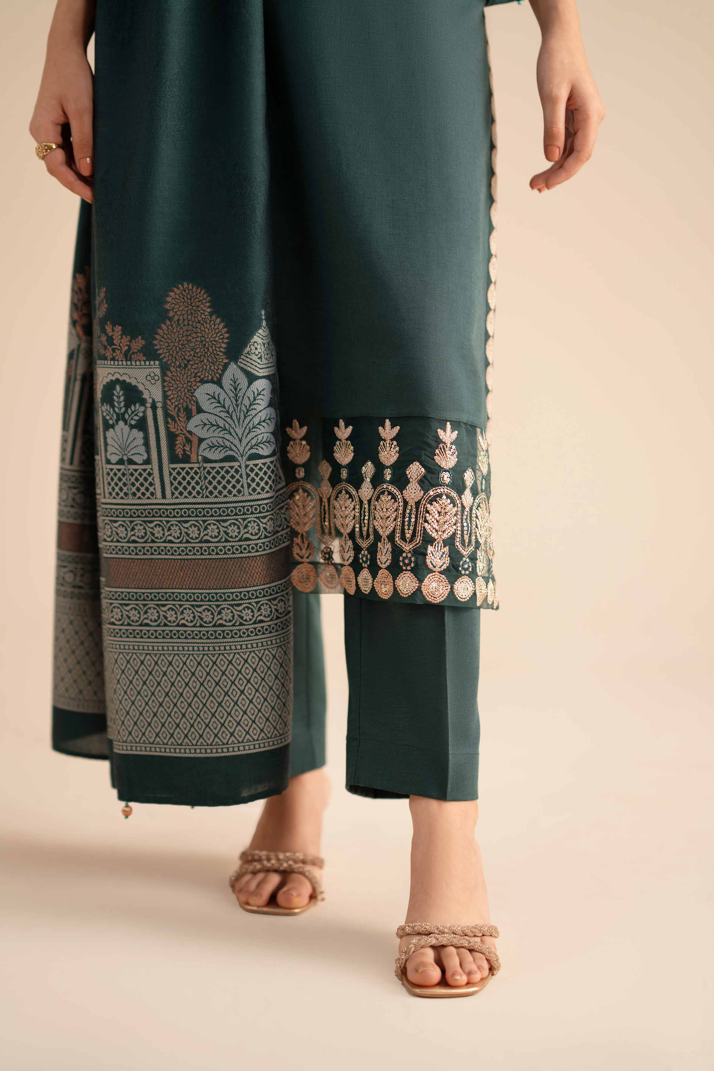 3 Piece - Embroidered Suit - PW25-89